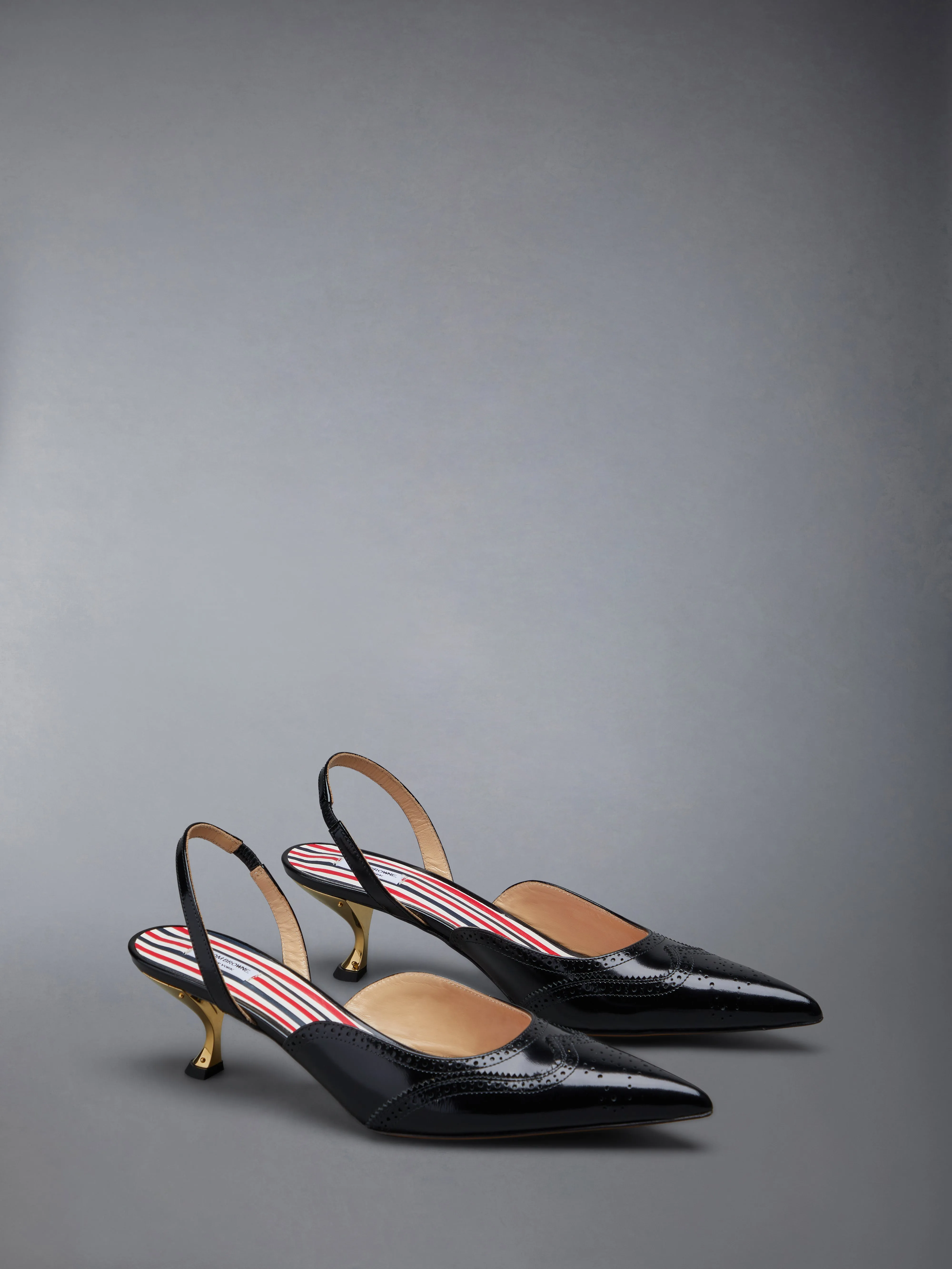 SMOOTH CALF WINGTIP CURVED HEEL SLINGBACK sold by Thom Browne product image thumbnail 2