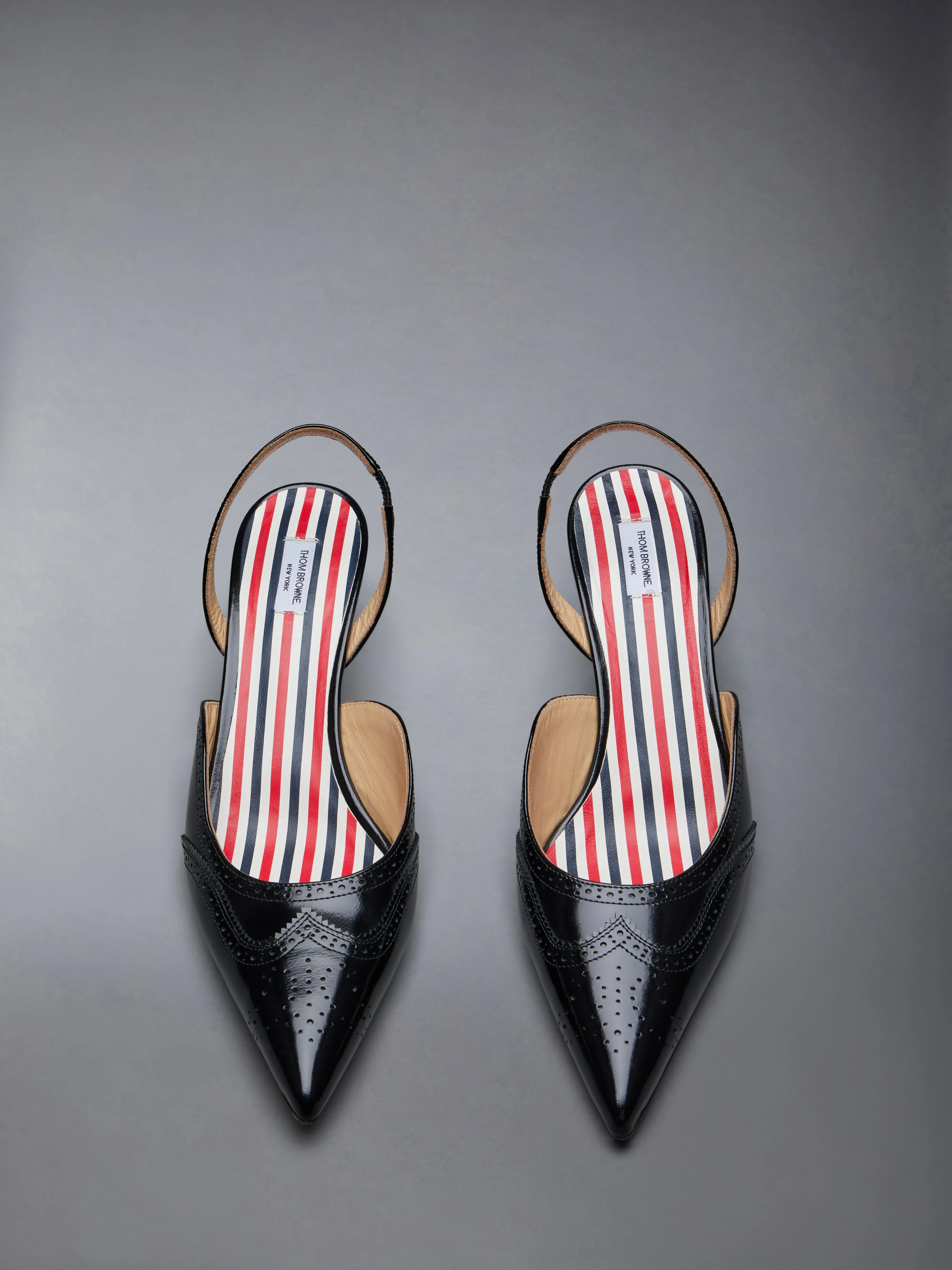 SMOOTH CALF WINGTIP CURVED HEEL SLINGBACK sold by Thom Browne product image thumbnail 5