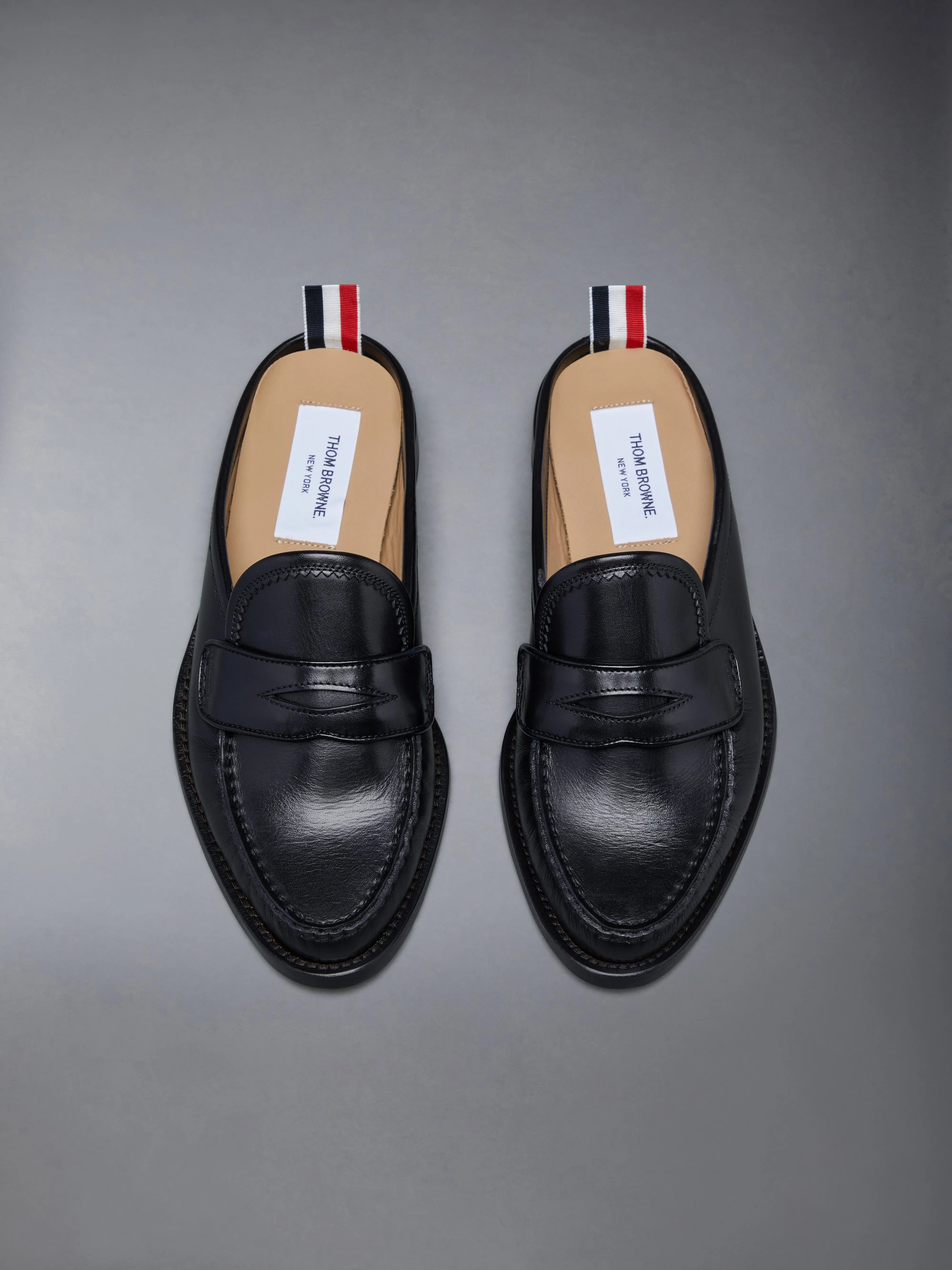 CALF FLEXIBLE LEATHER SOLE PENNY LOAFER MULE sold by Thom Browne product image thumbnail 5