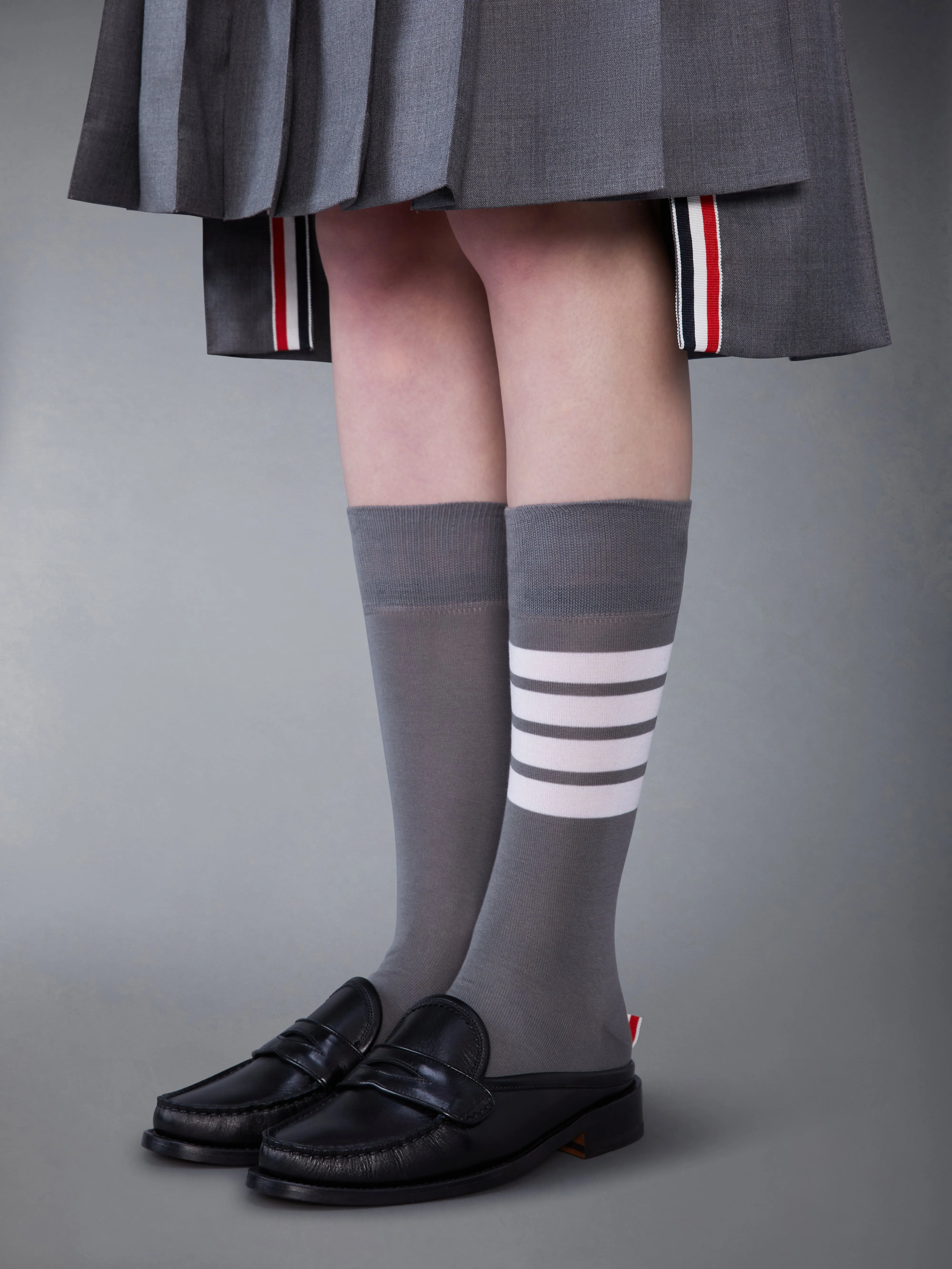 CALF FLEXIBLE LEATHER SOLE PENNY LOAFER MULE sold by Thom Browne product image thumbnail 4