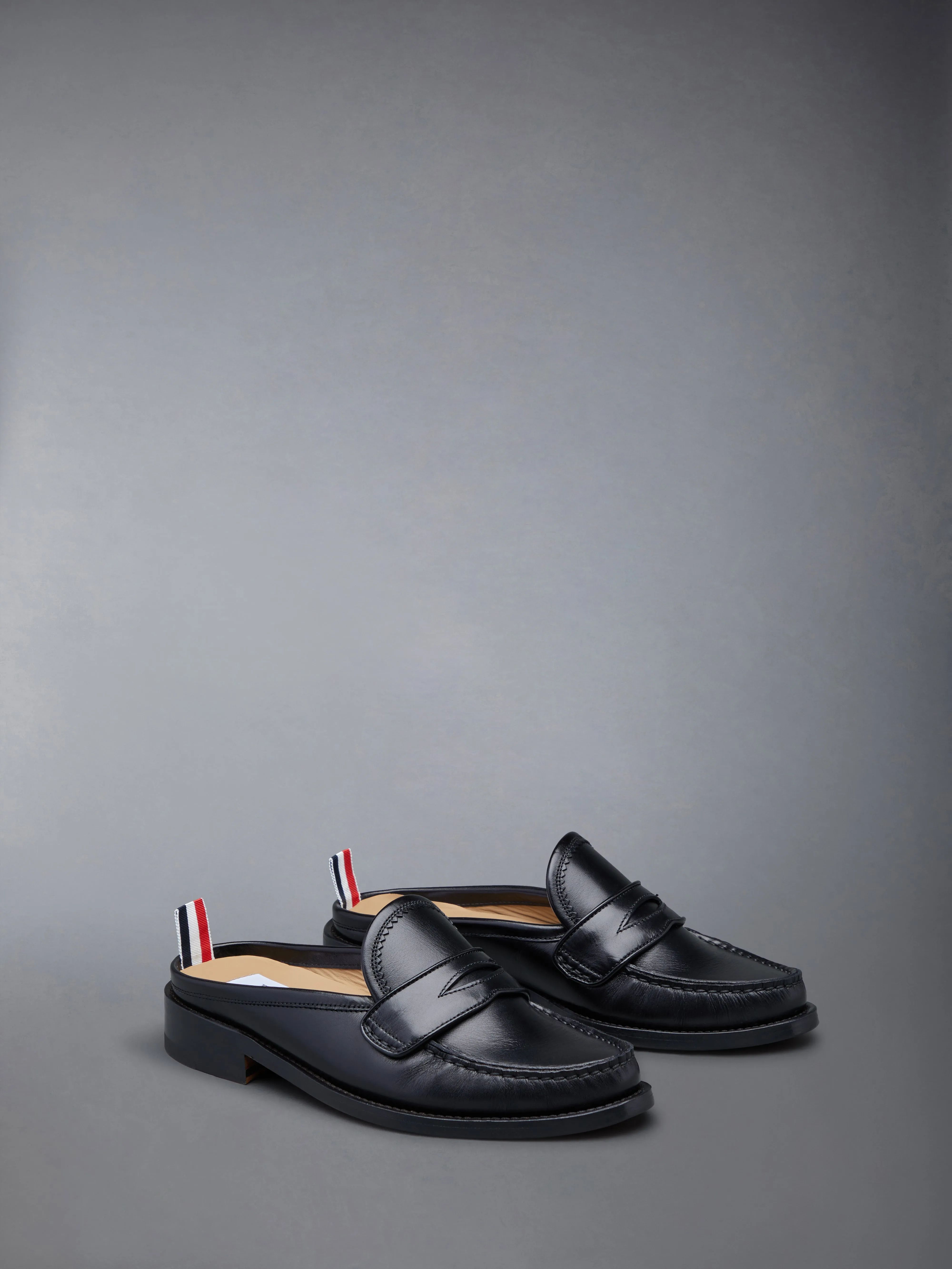 CALF FLEXIBLE LEATHER SOLE PENNY LOAFER MULE sold by Thom Browne product image thumbnail 2