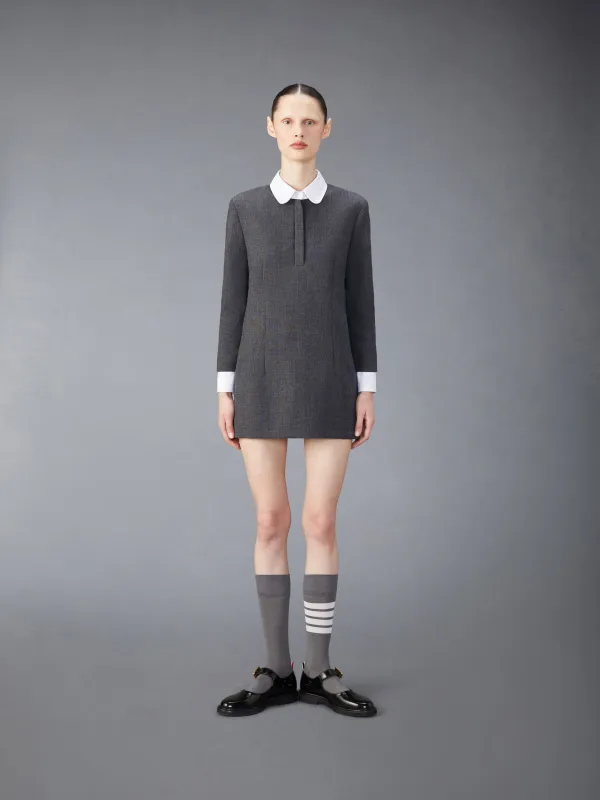 WOOL MINI SHIFT DRESS made by Thom Browne