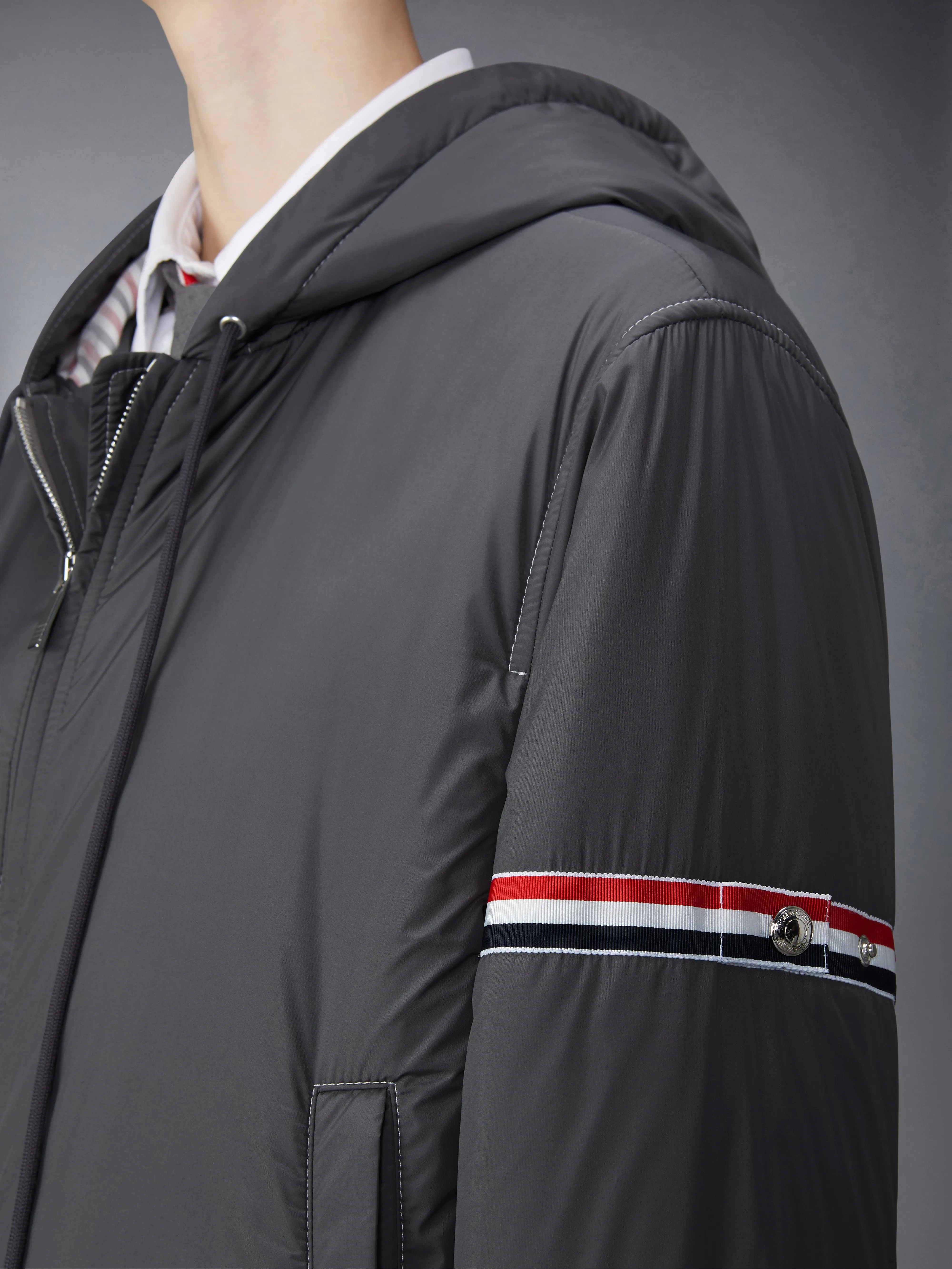 ULTRA LIGHT NYLON TECH DOWN ARMBAND JACKET sold by Thom Browne product image thumbnail 5