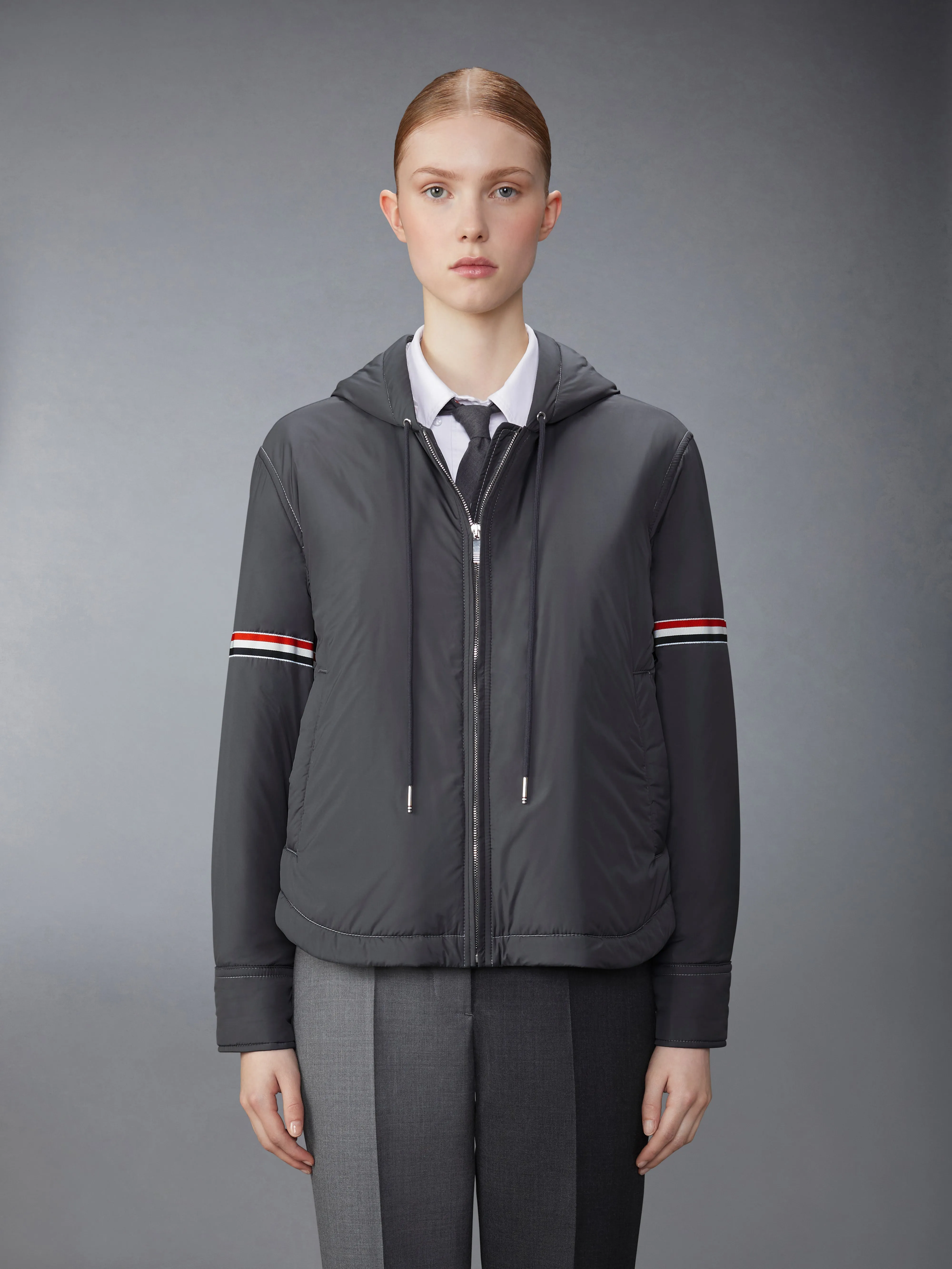 ULTRA LIGHT NYLON TECH DOWN ARMBAND JACKET sold by Thom Browne product image thumbnail 2