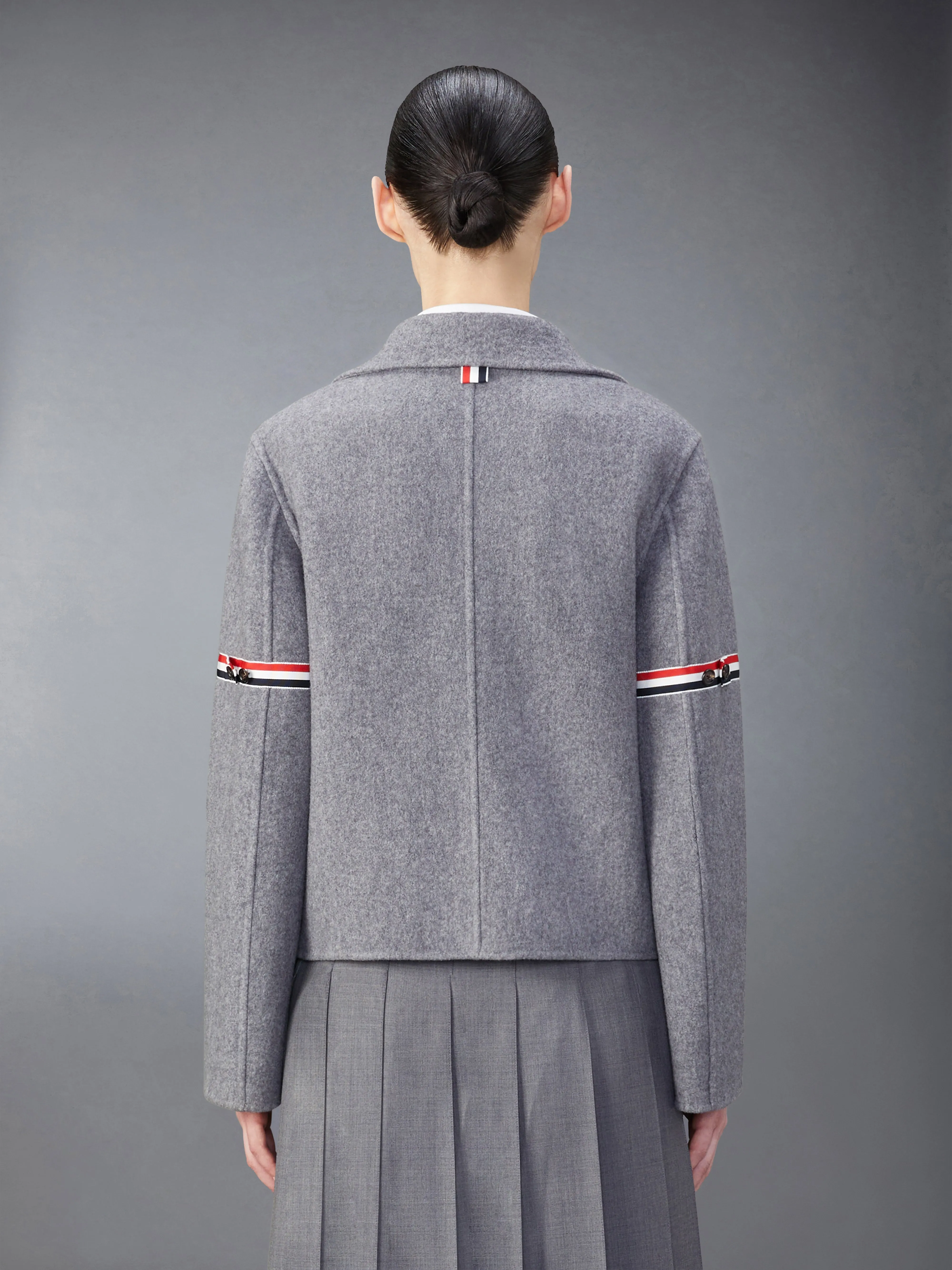 WOOL CASHMERE ARMBAND BELL SLEEVE JACKET sold by Thom Browne product image thumbnail 2