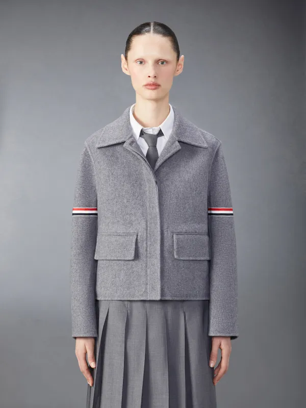 WOOL CASHMERE ARMBAND BELL SLEEVE JACKET sold by Thom Browne