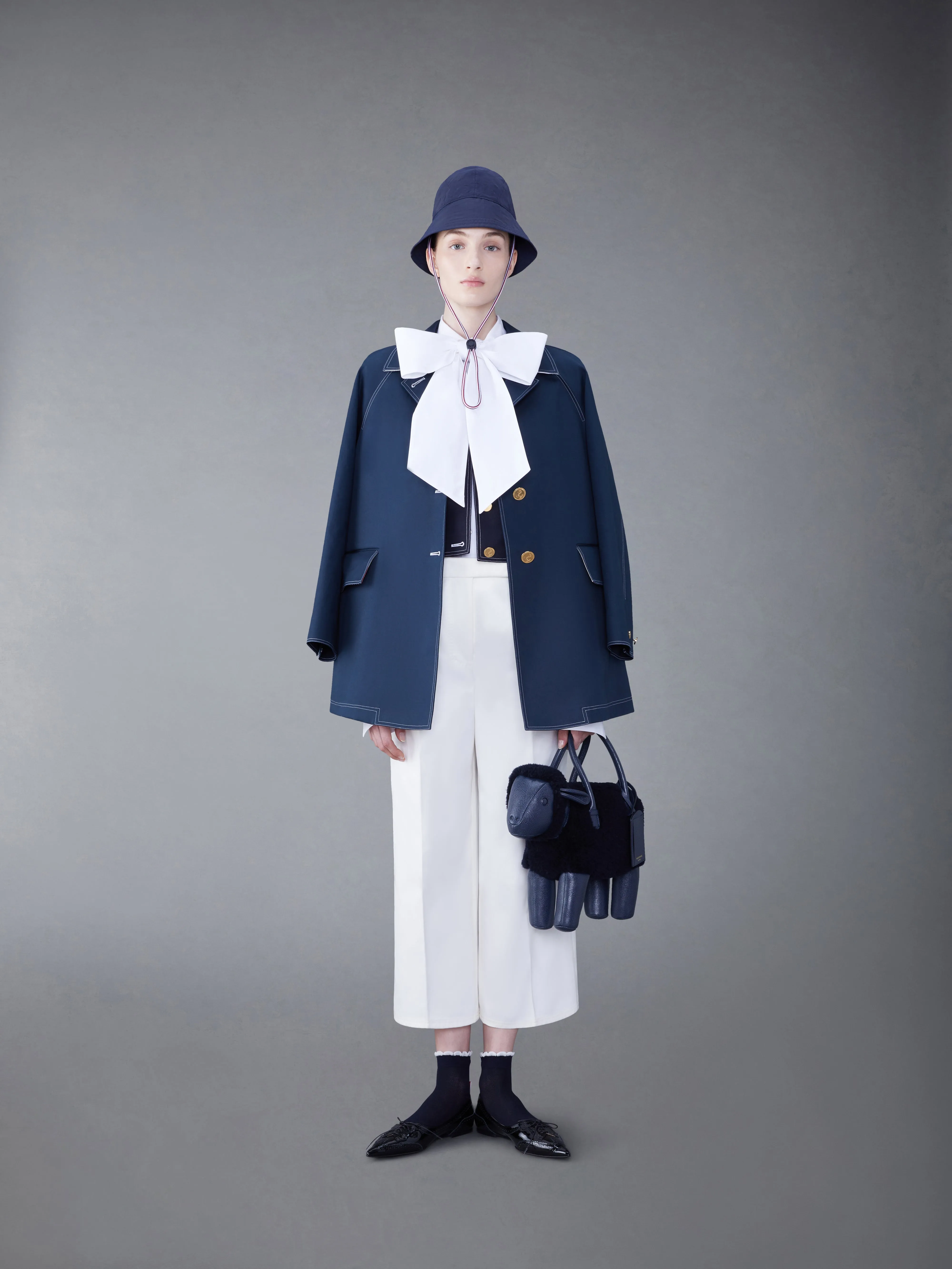 FRESCO BOX PLEAT CARDIGAN JACKET sold by Thom Browne product image thumbnail 4