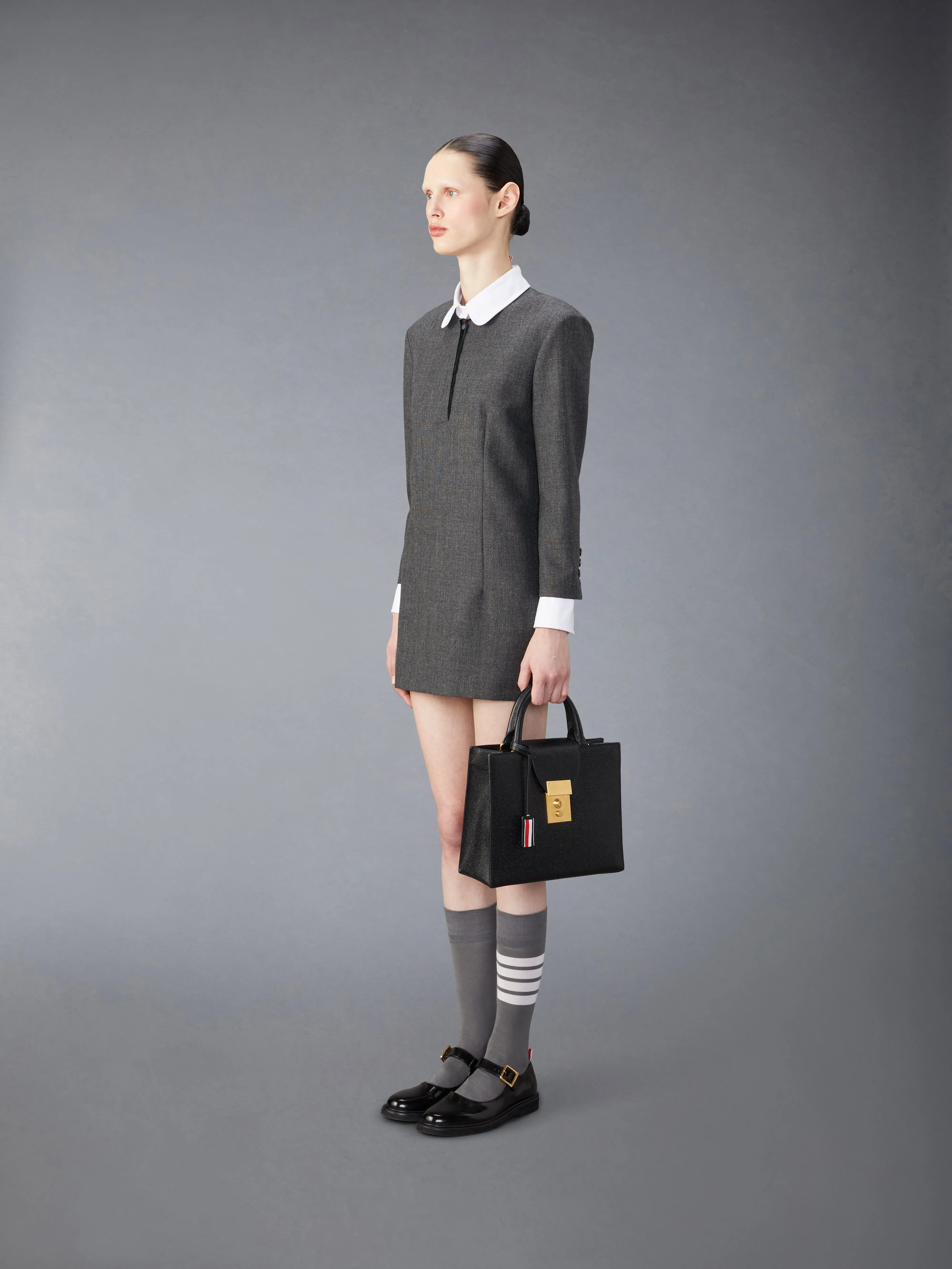 PEBBLE GRAIN SMALL MR. THOM TOTE sold by Thom Browne product image thumbnail 4