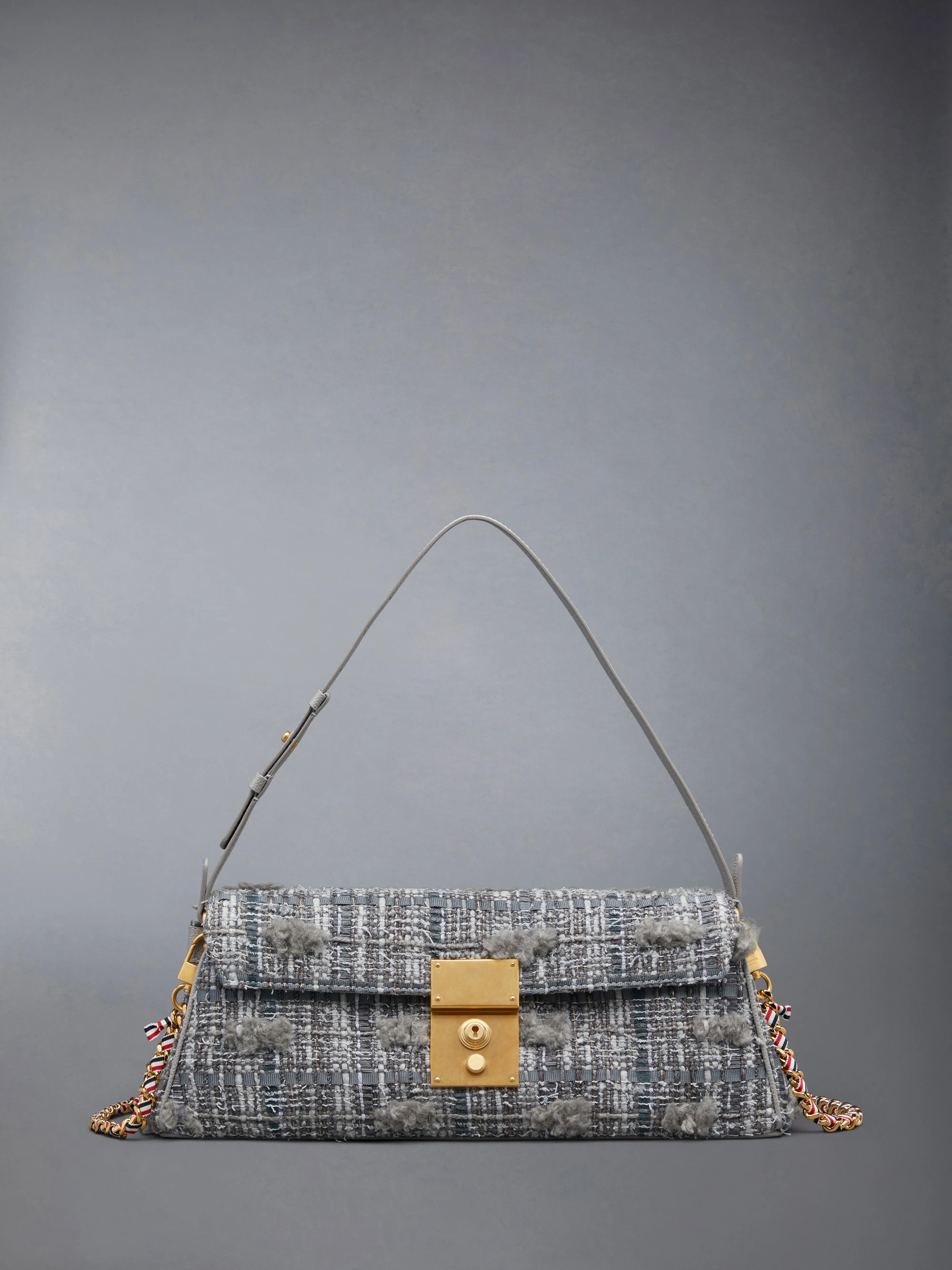 TWEED MRS. THOM BAGUETTE CLUTCH sold by Thom Browne