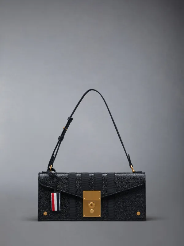 PEBBLE GRAIN 4-BAR MRS. THOM BAGUETTE BAG sold by Thom Browne