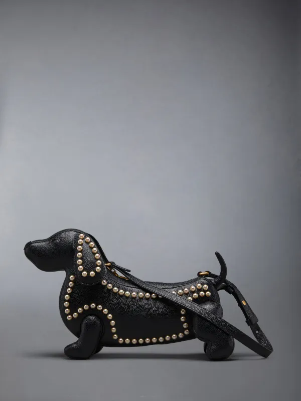 HECTOR BAGUETTE IN PEARLED PEBBLE GRAIN made by Thom Browne