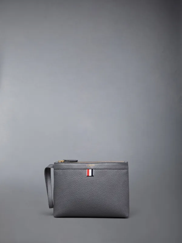 SOFT PEBBLE GRAIN TOILETRY CASE sold by Thom Browne