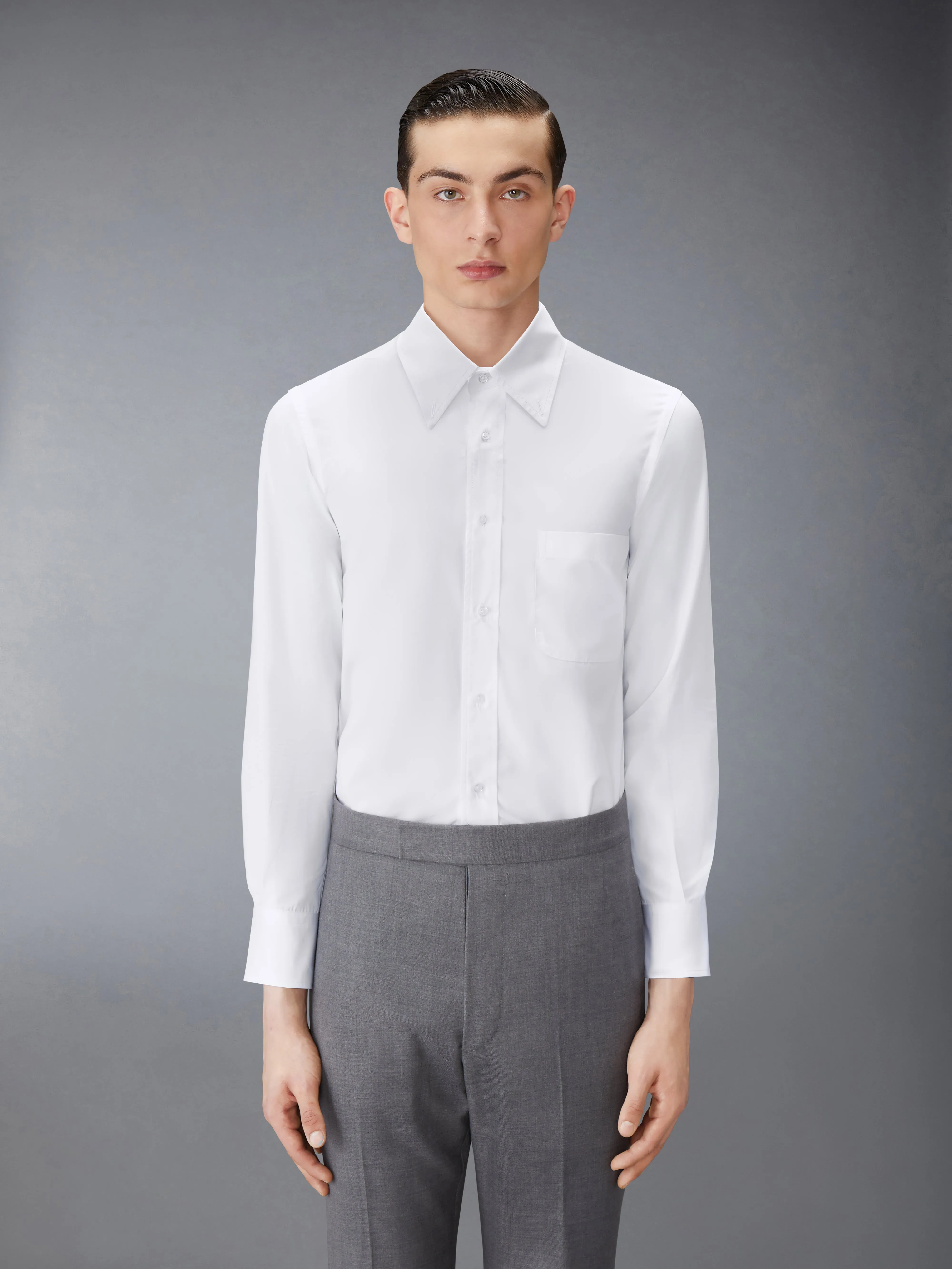 SOLID POPLIN CLASSIC SHIRT sold by Thom Browne