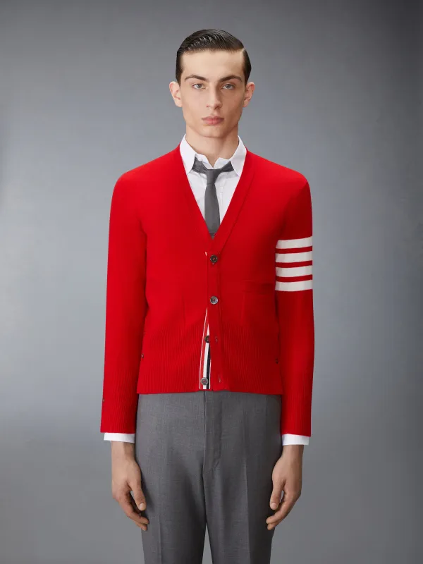 CASHMERE 4-BAR CLASSIC CARDIGAN sold by Thom Browne