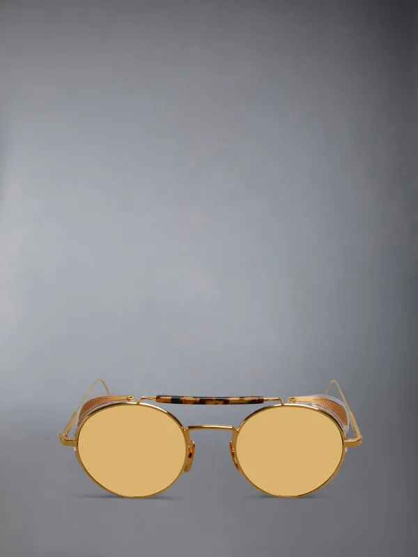 LIMITED EDITION ACETATE AND TITANIUM ROUND SUNGLASSES made by Thom Browne