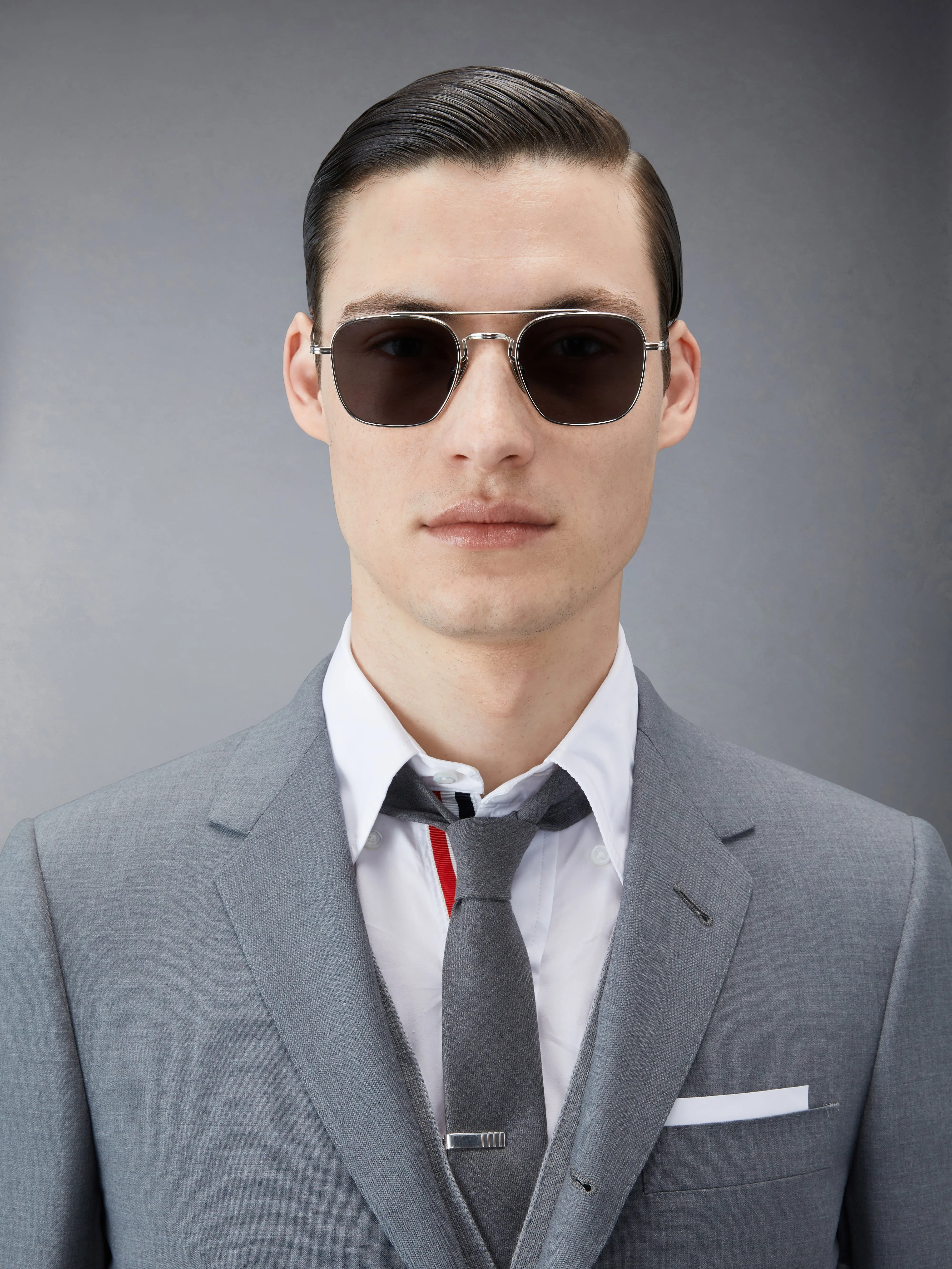 TITANIUM SQUARED AVIATOR SUNGLASSES sold by Thom Browne product image thumbnail 2