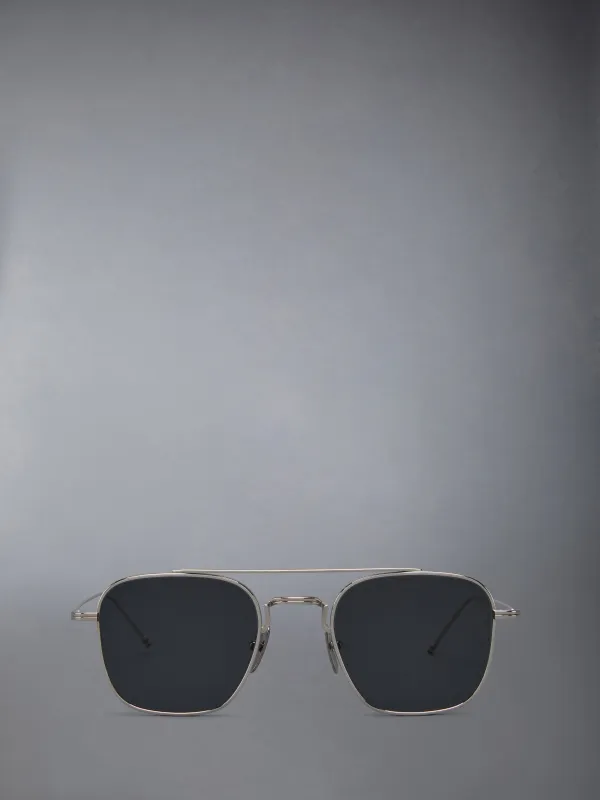 TITANIUM SQUARED AVIATOR SUNGLASSES sold by Thom Browne