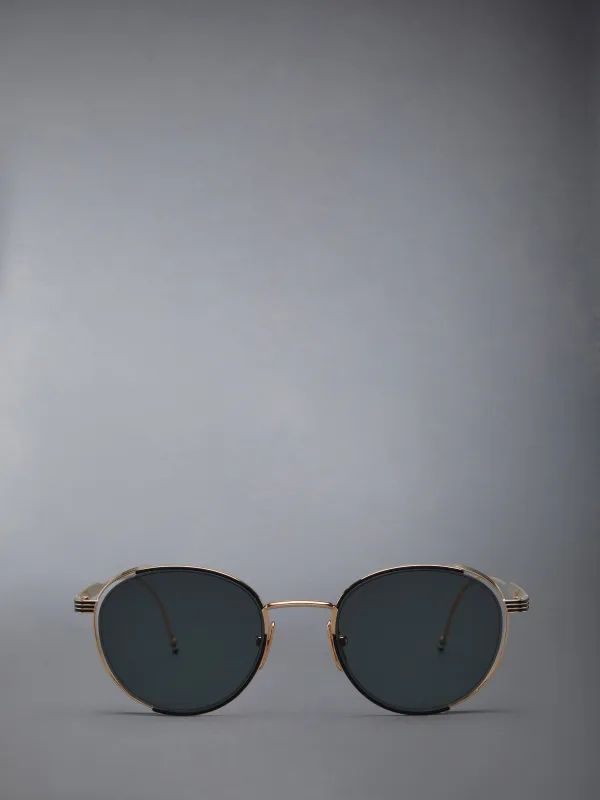 TITANIUM ROUND SUNGLASSES sold by Thom Browne