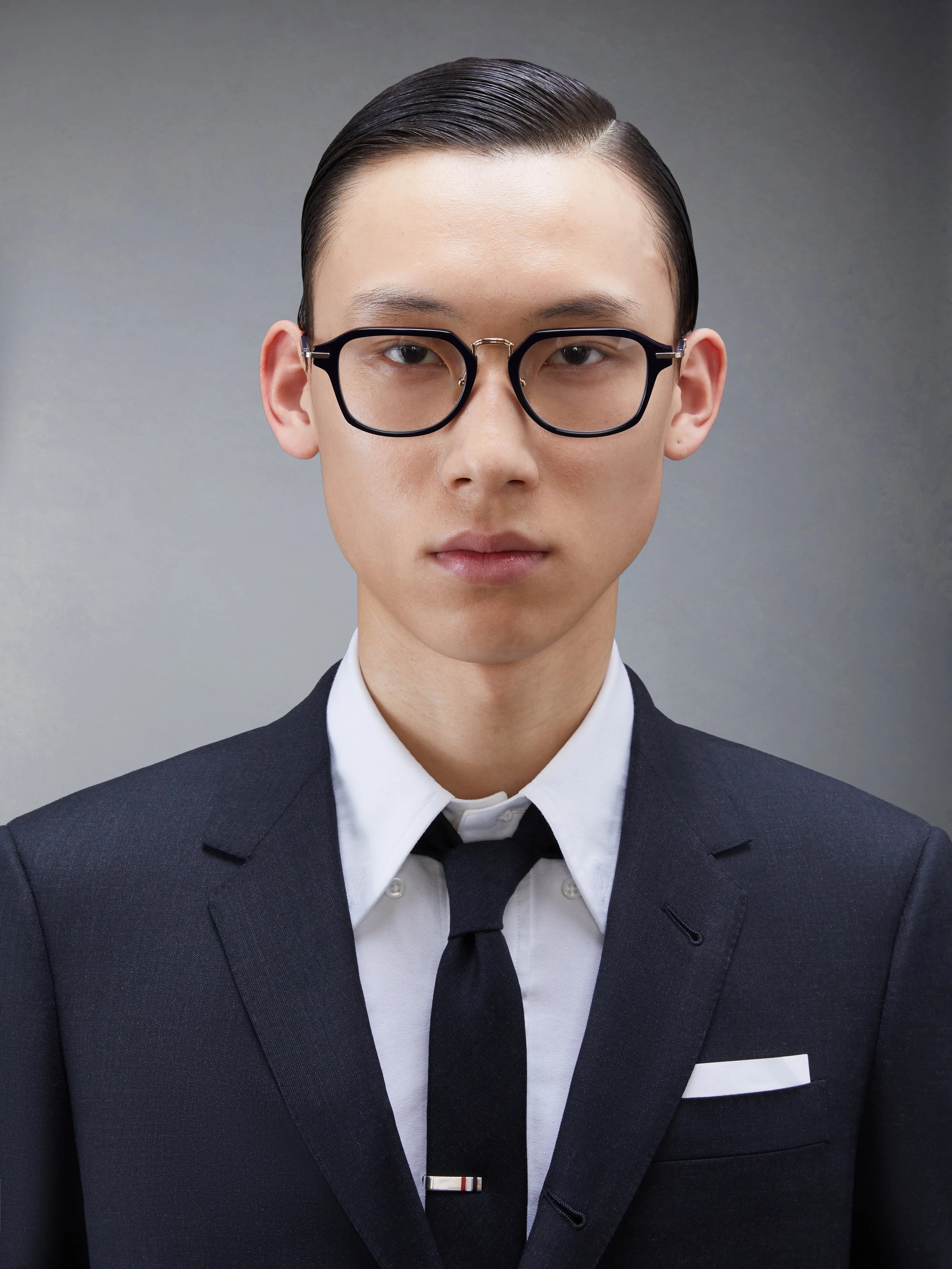 ACETATE AND TITANIUM RECTANGULAR EYEGLASSES sold by Thom Browne product image thumbnail 2