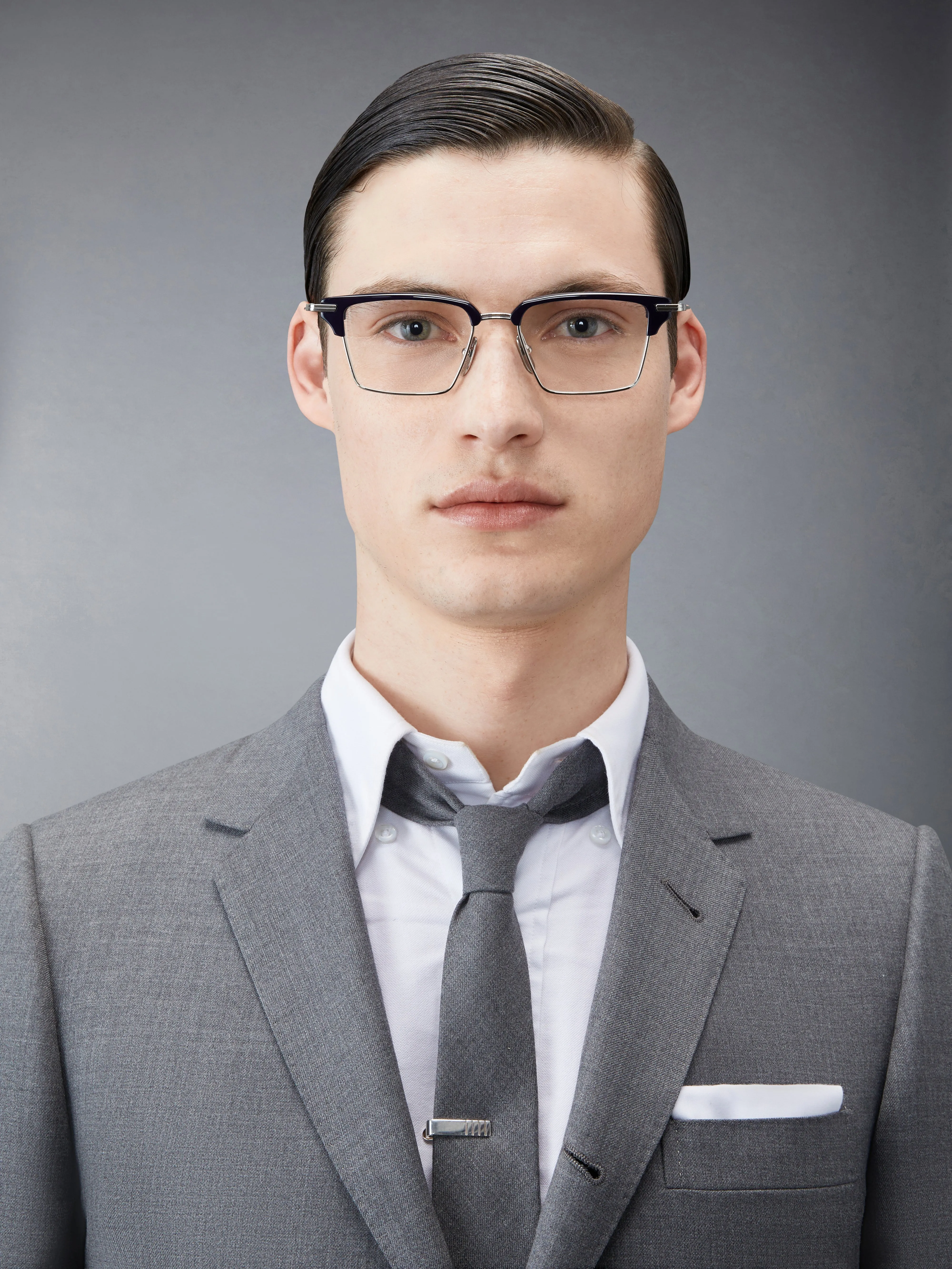 ACETATE AND TITANIUM RECTANGULAR EYEGLASSES sold by Thom Browne product image thumbnail 2