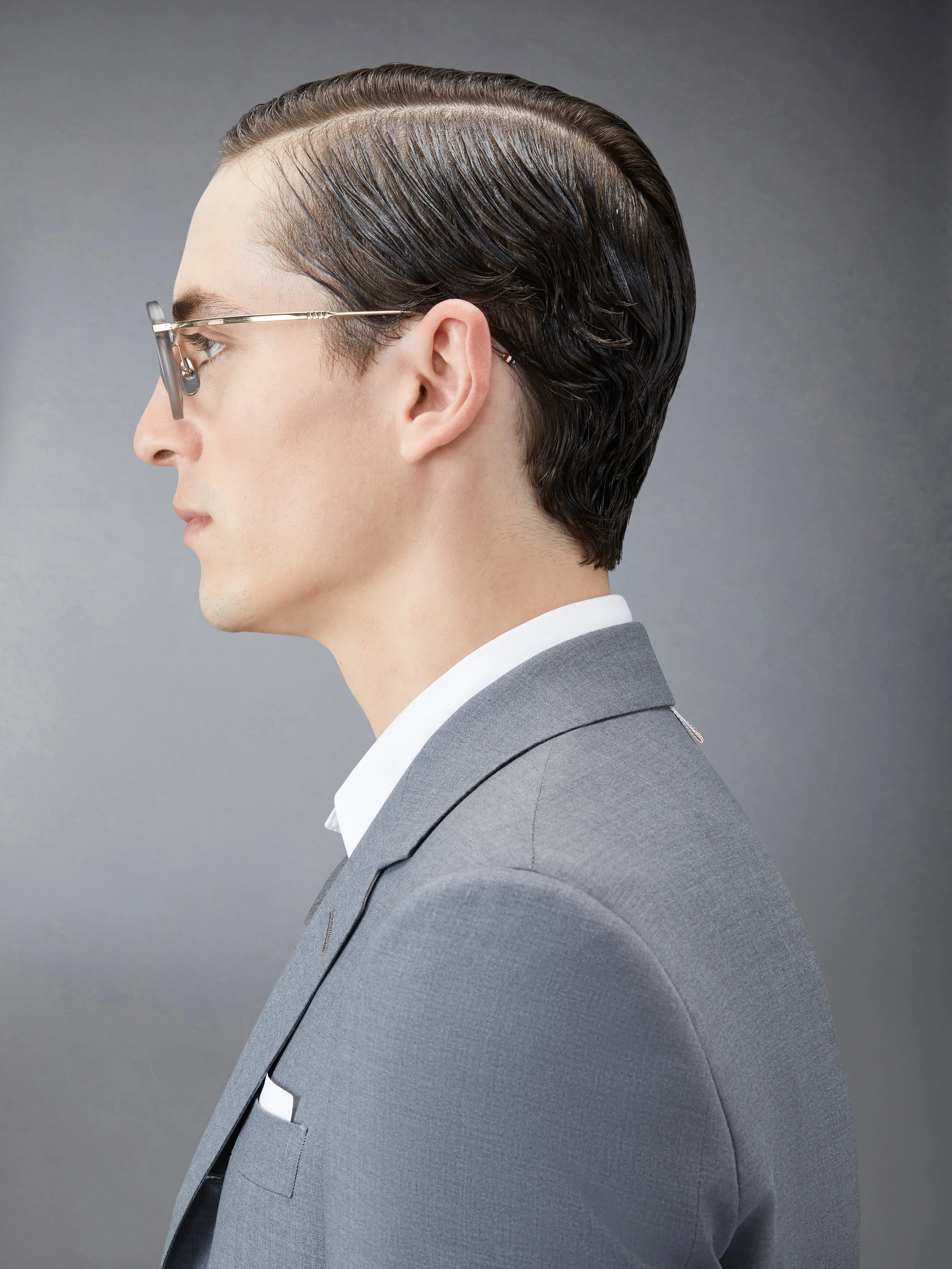 ACETATE AND TITANIUM ROUND EYEGLASSES sold by Thom Browne product image thumbnail 3