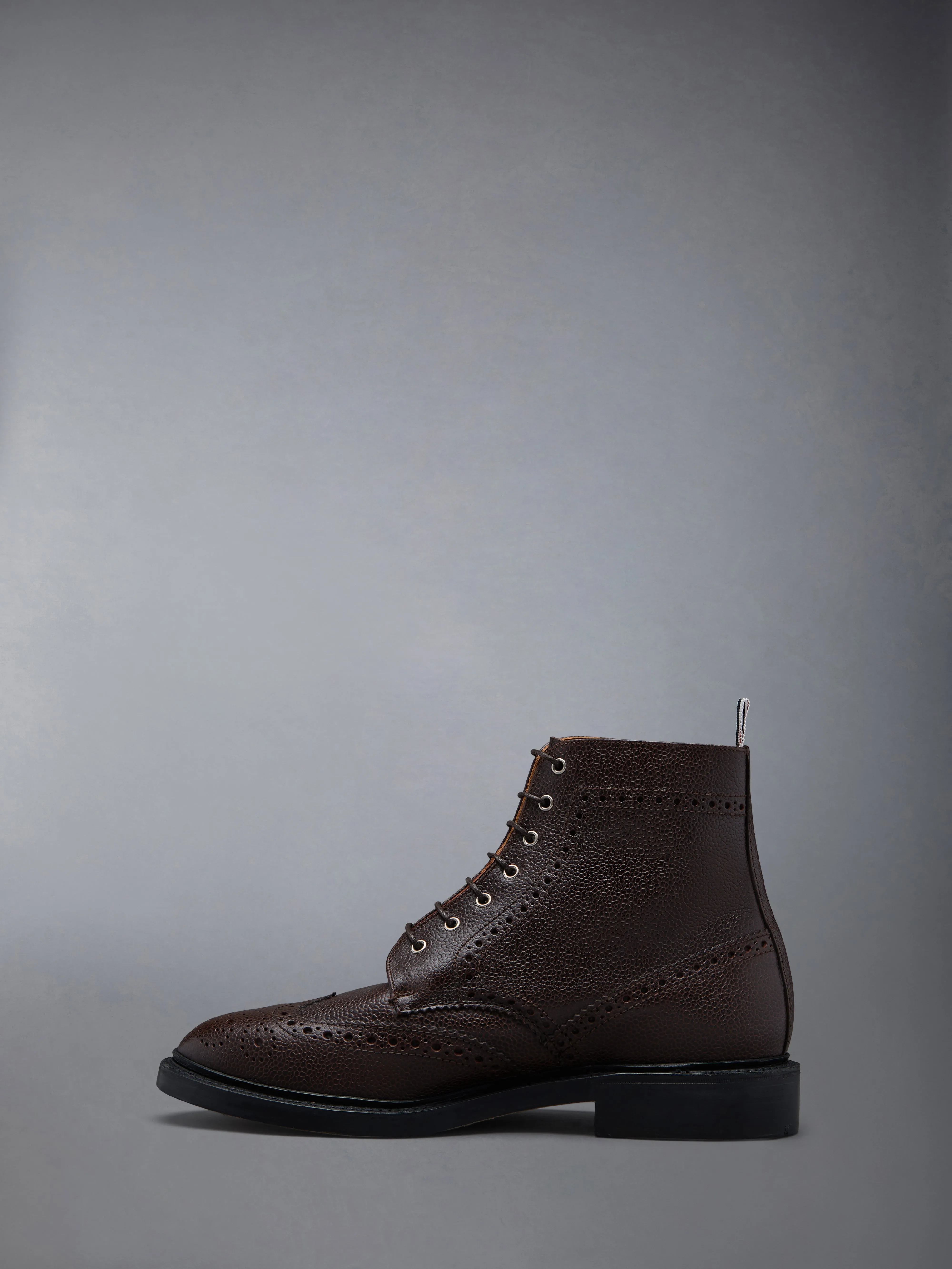 BOX CALF LIGHTWEIGHT RUBBER SOLECLASSIC WINGTIP BOOTS sold by Thom Browne product image thumbnail 3