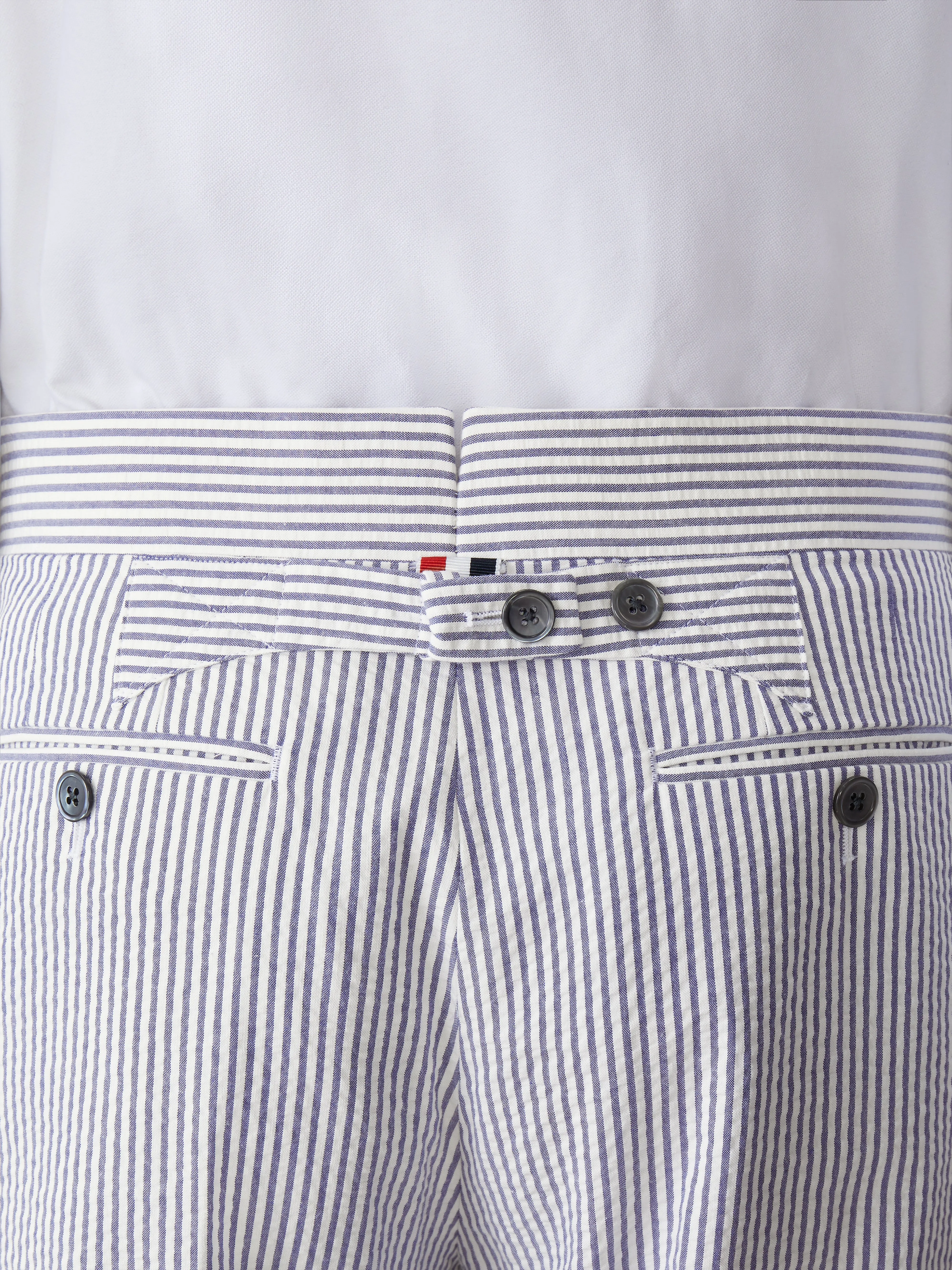 SEERSUCKER CLASSIC HALF LINING TROUSERS sold by Thom Browne product image thumbnail 4