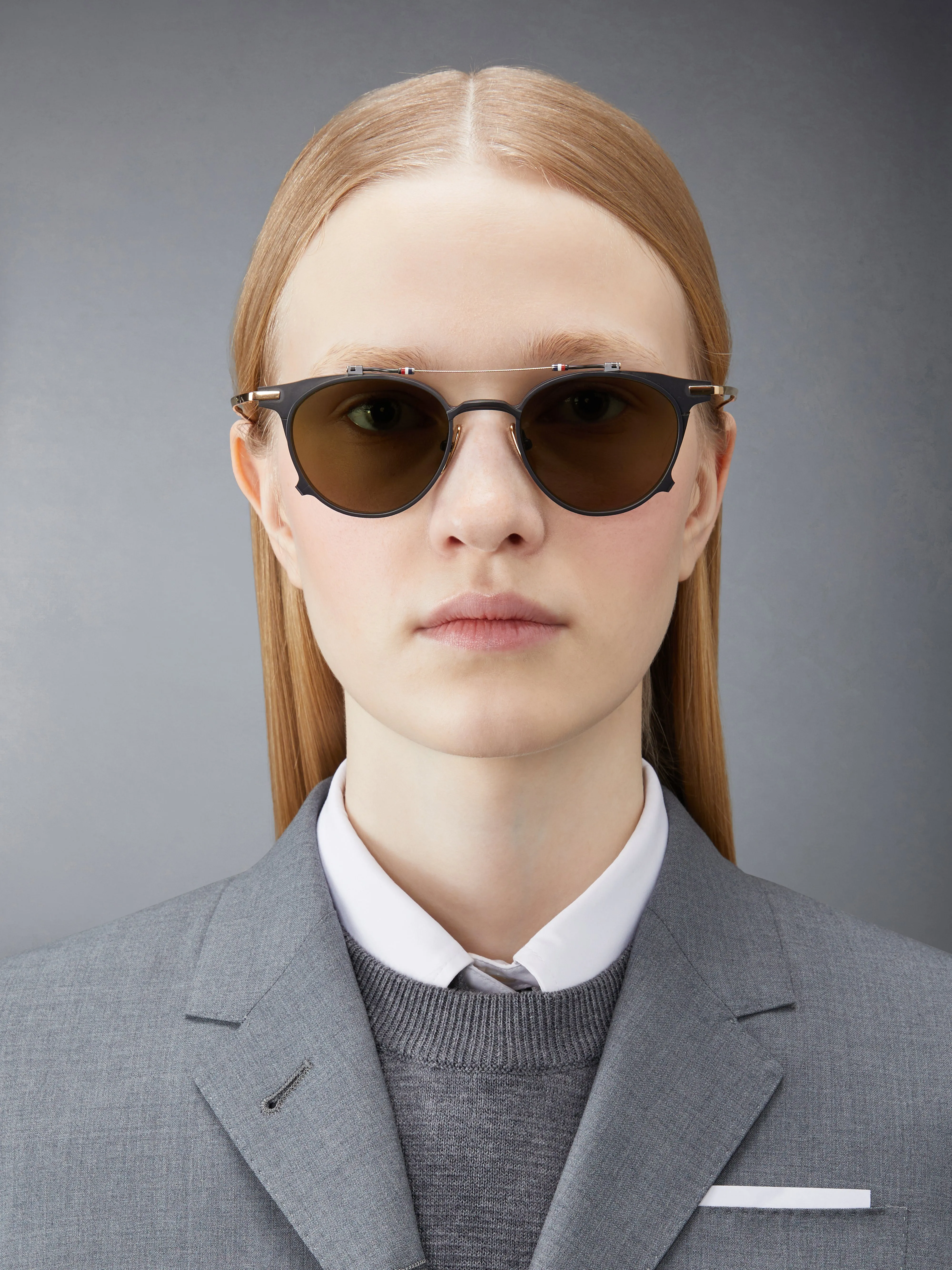 TITANIUM ROUND CLIP ON SUNGLASSES sold by Thom Browne product image thumbnail 3