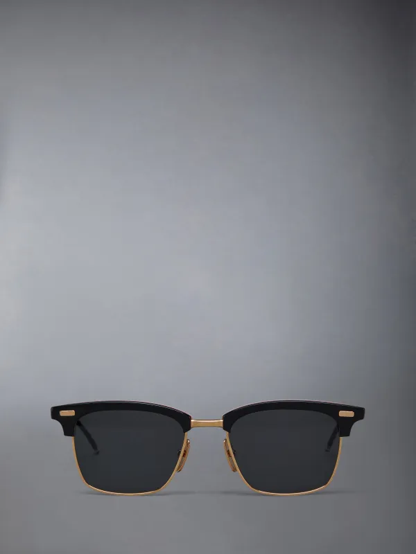 ACETATE AND TITANIUM RECTANGULAR SUNGLASSES sold by Thom Browne
