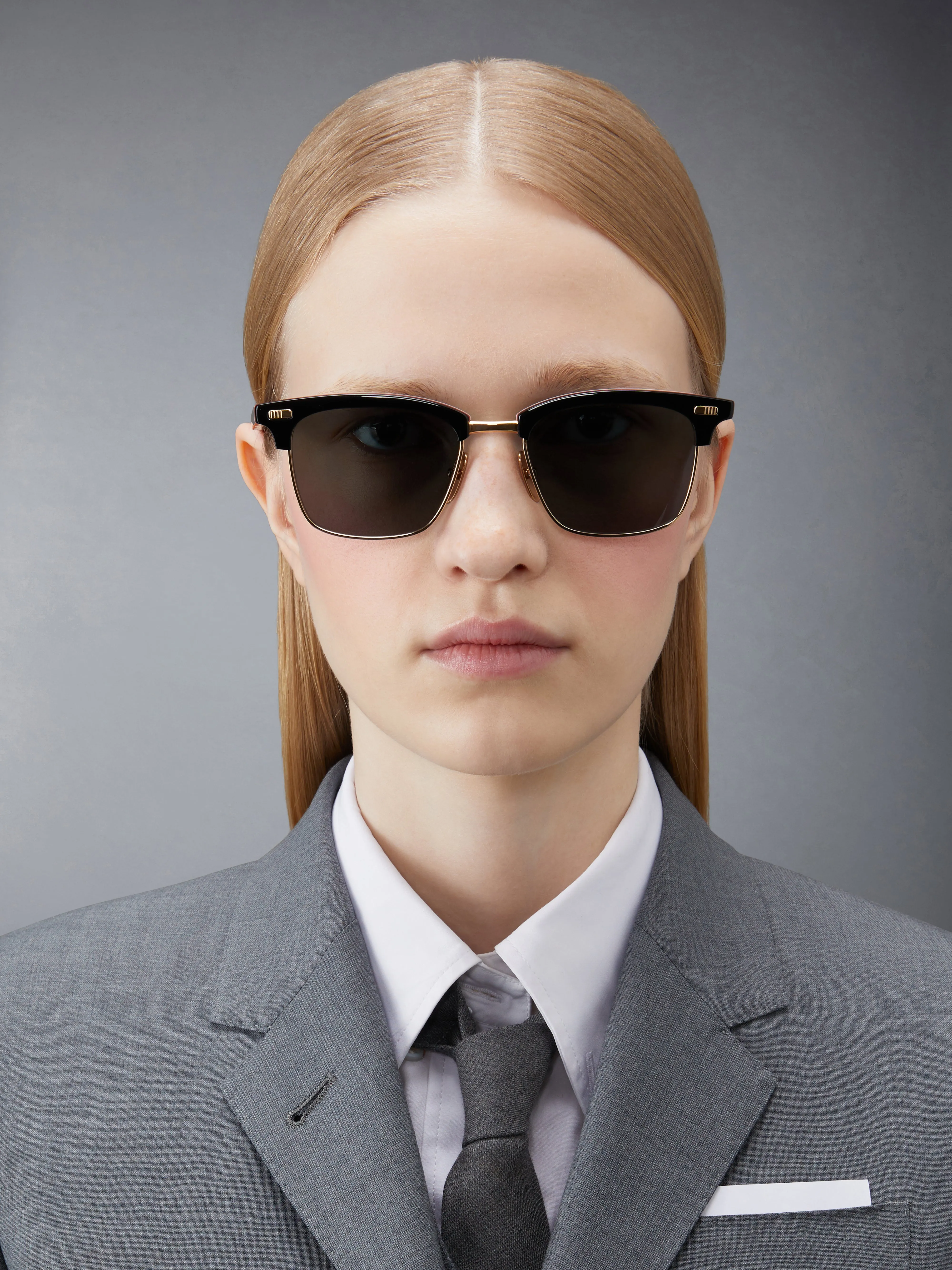 ACETATE AND TITANIUM RECTANGULAR SUNGLASSES sold by Thom Browne product image thumbnail 2