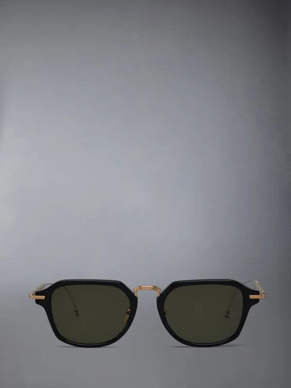ACETATE AND TITANIUM RECTANGULAR SUNGLASSES sold by Thom Browne