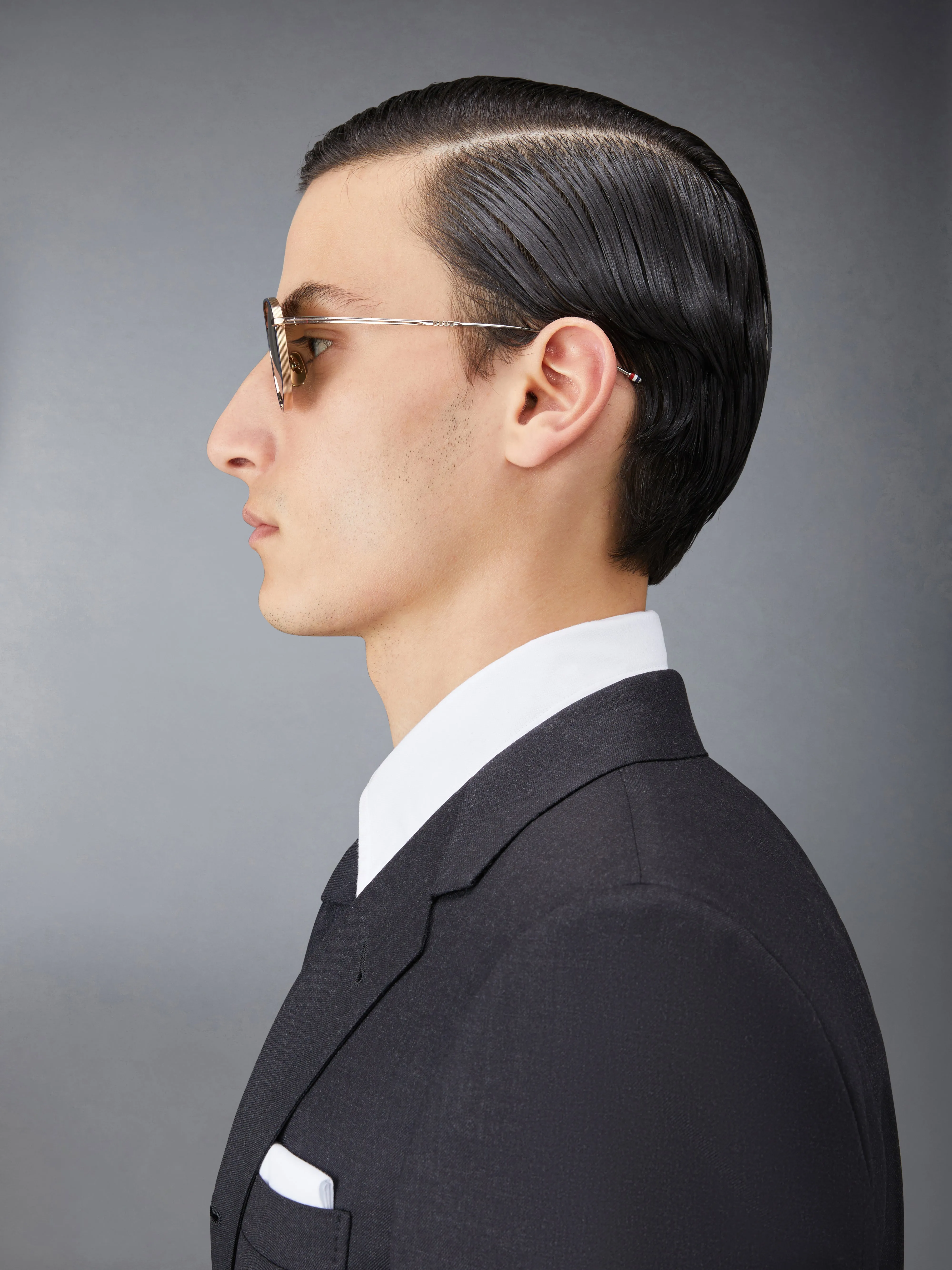 TITANIUM ROUND SUNGLASSES sold by Thom Browne product image thumbnail 3