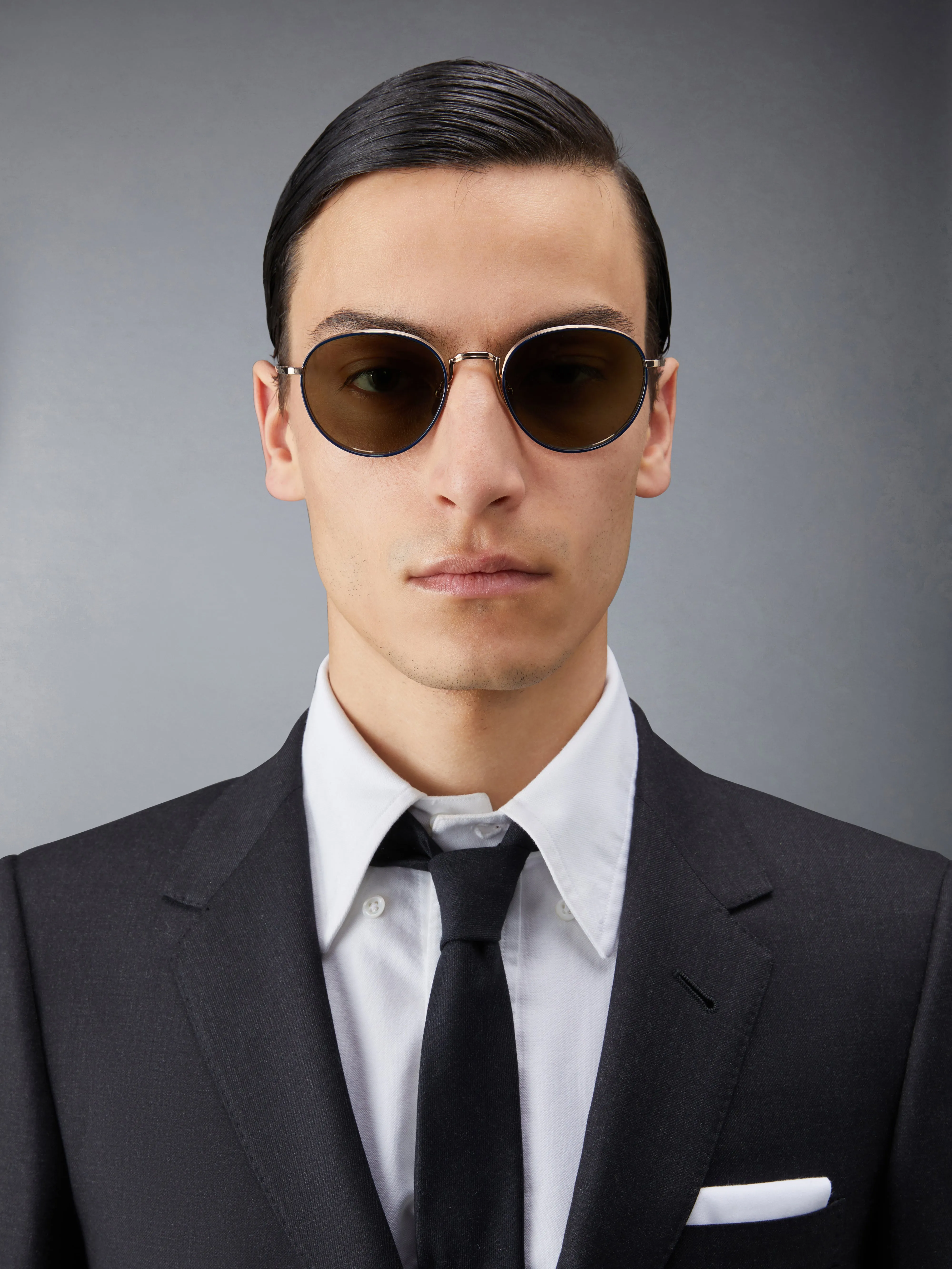 TITANIUM ROUND SUNGLASSES sold by Thom Browne product image thumbnail 2