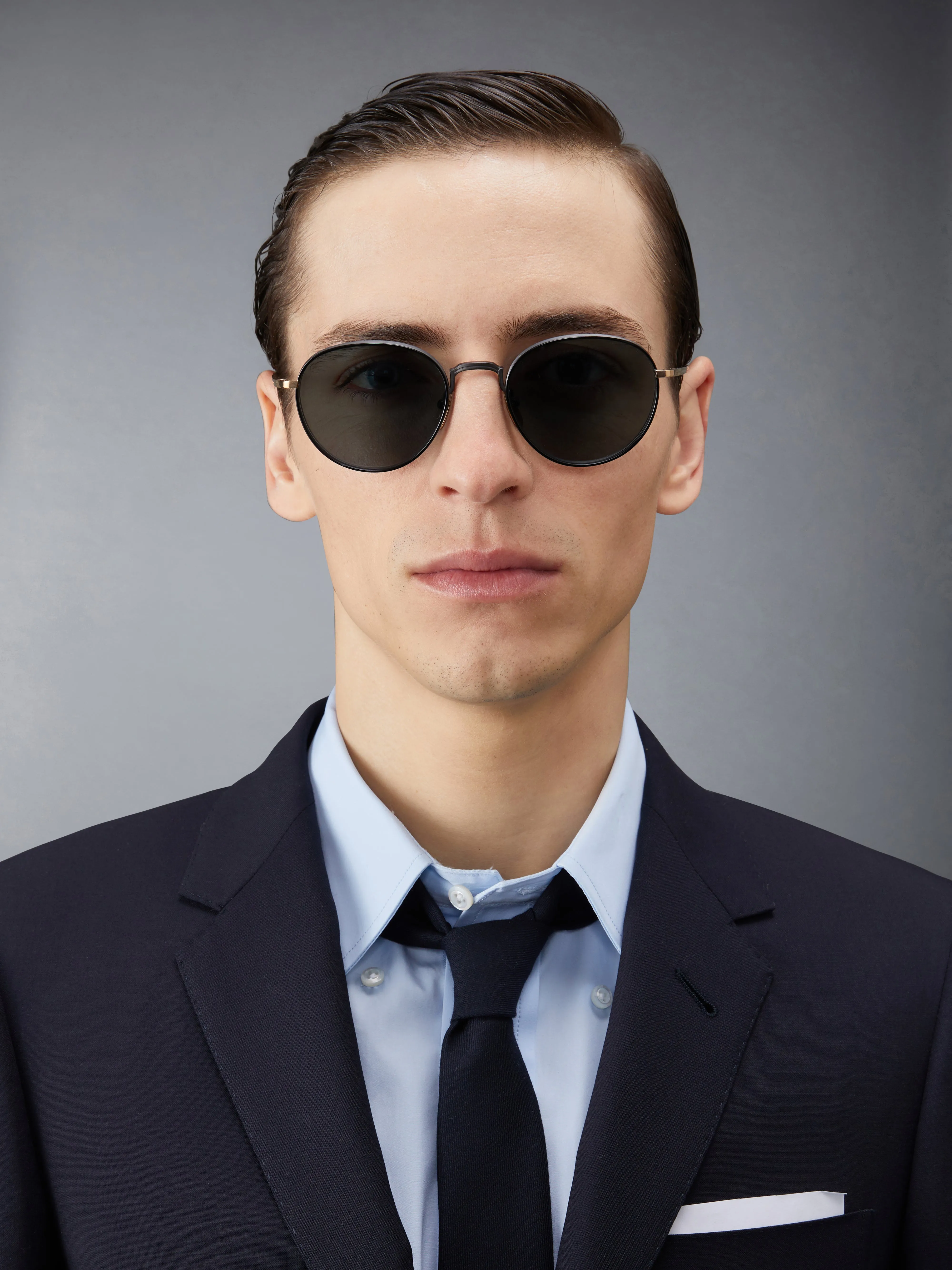 TITANIUM ROUND SUNGLASSES sold by Thom Browne product image thumbnail 2