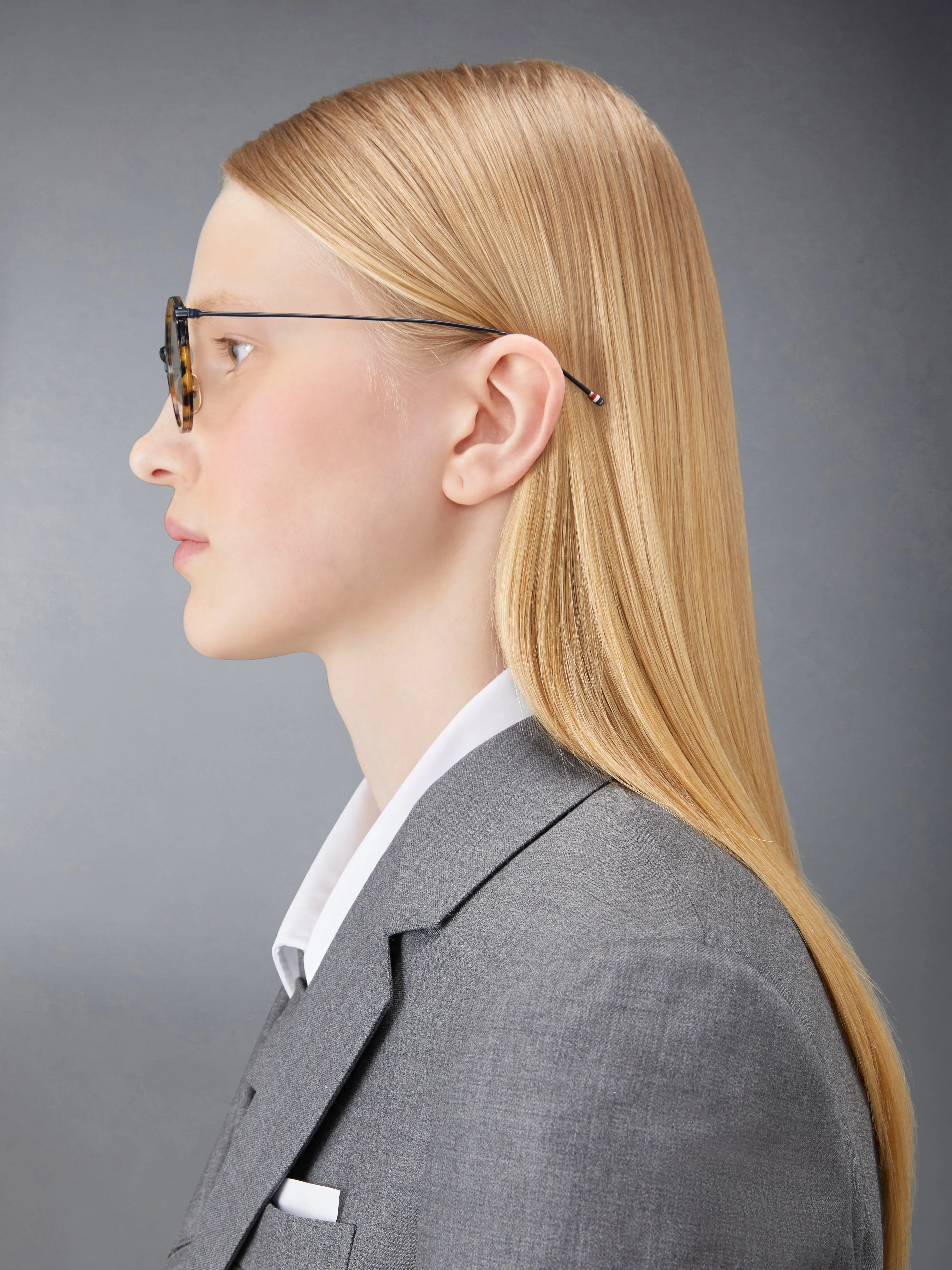 ACETATE AND TITANIUM ROUND EYEGLASSES sold by Thom Browne product image thumbnail 3