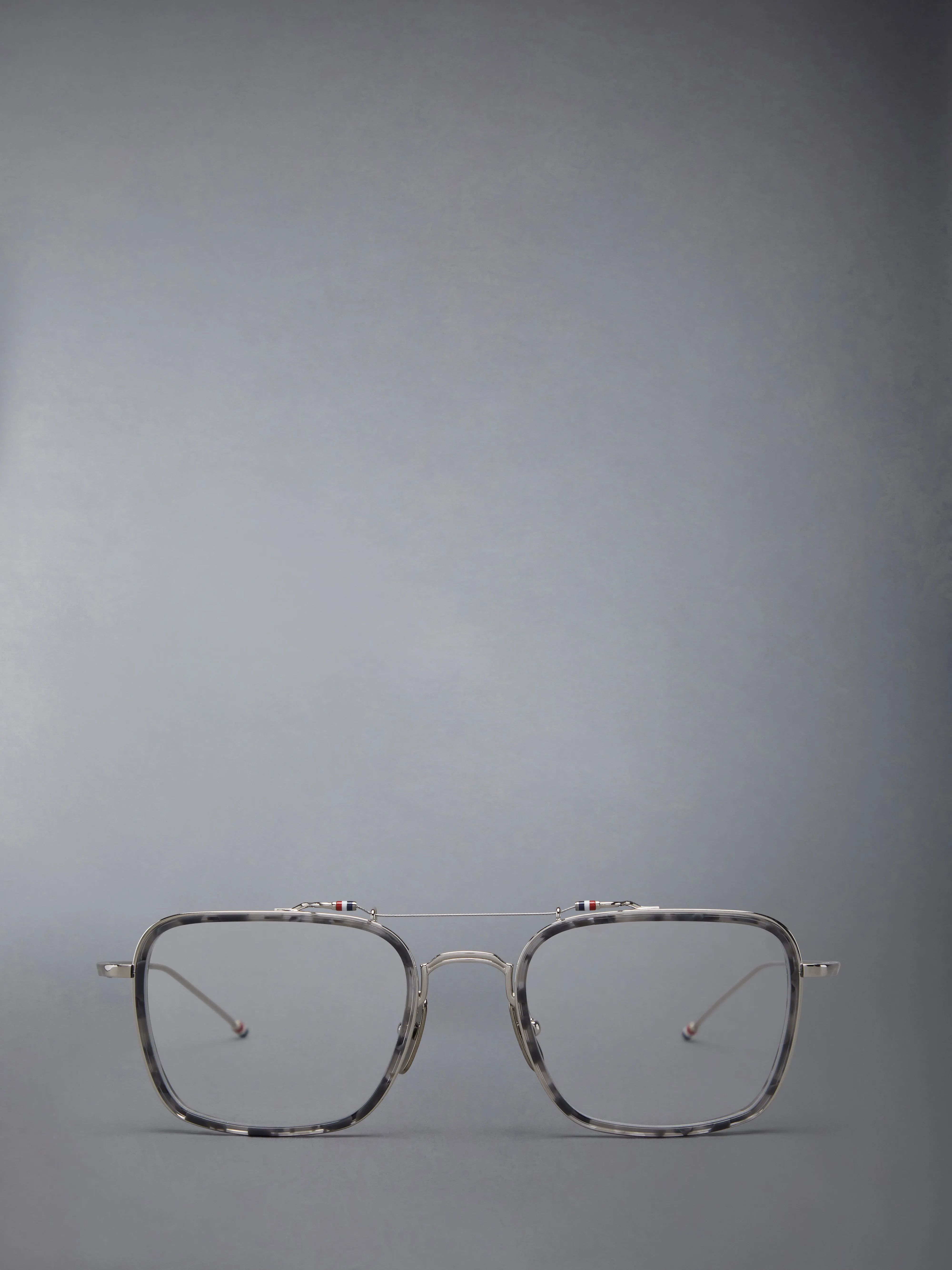 ACETATE AND TITANIUM RECTANGULAR AVIATOR EYEGLASSES sold by Thom Browne