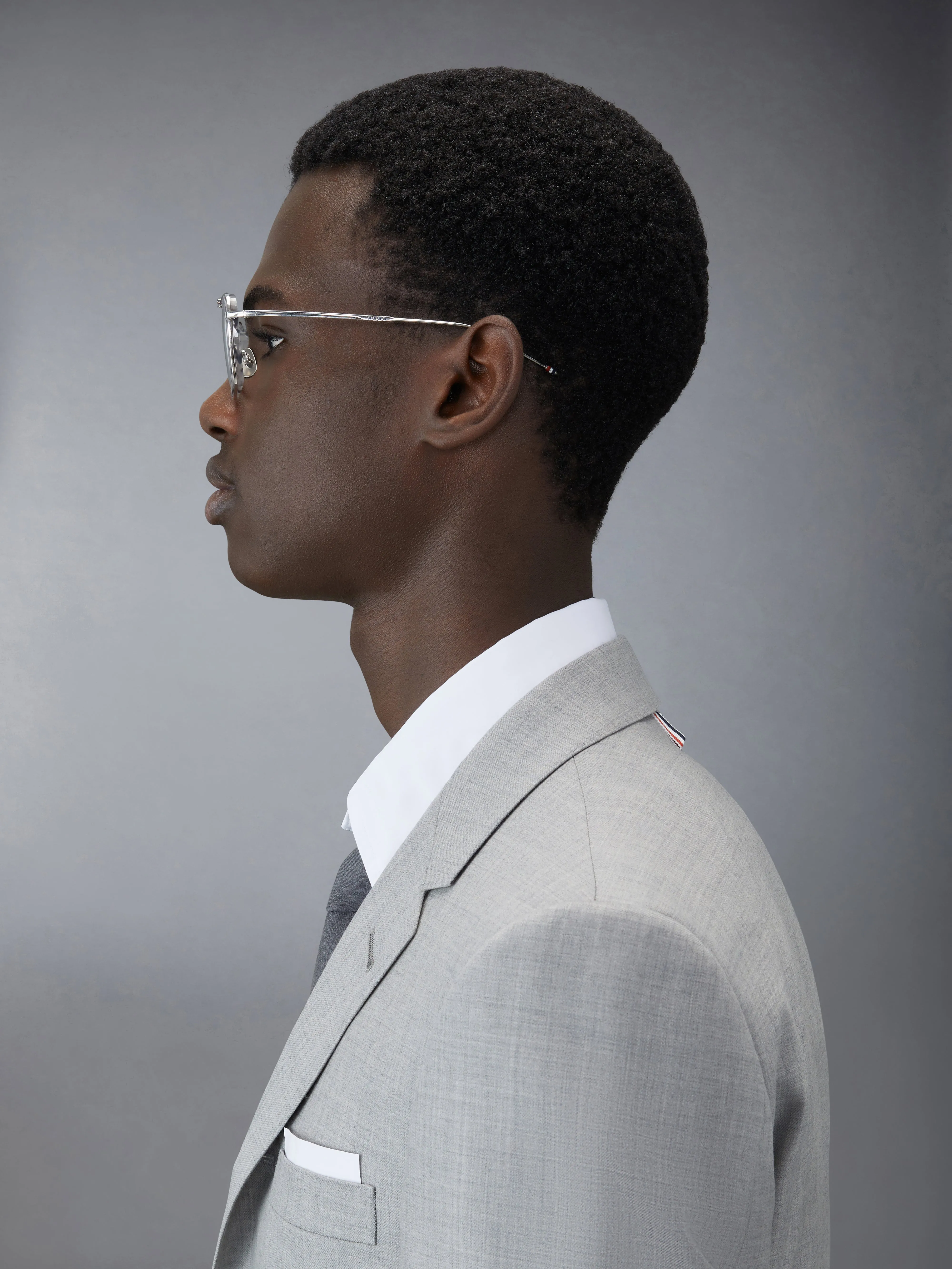 ACETATE AND TITANIUM RECTANGULAR AVIATOR EYEGLASSES sold by Thom Browne product image thumbnail 3