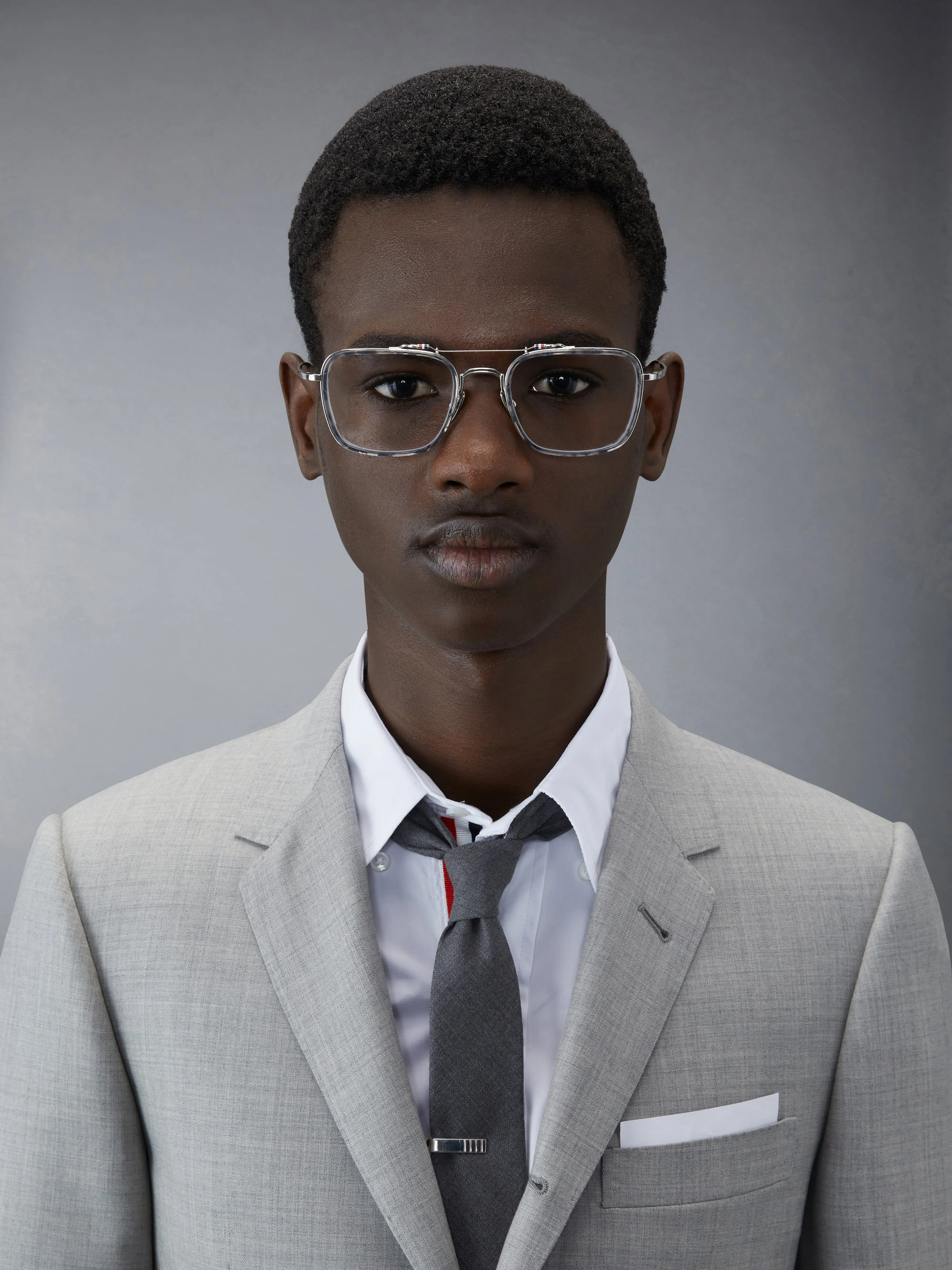 ACETATE AND TITANIUM RECTANGULAR AVIATOR EYEGLASSES sold by Thom Browne product image thumbnail 2