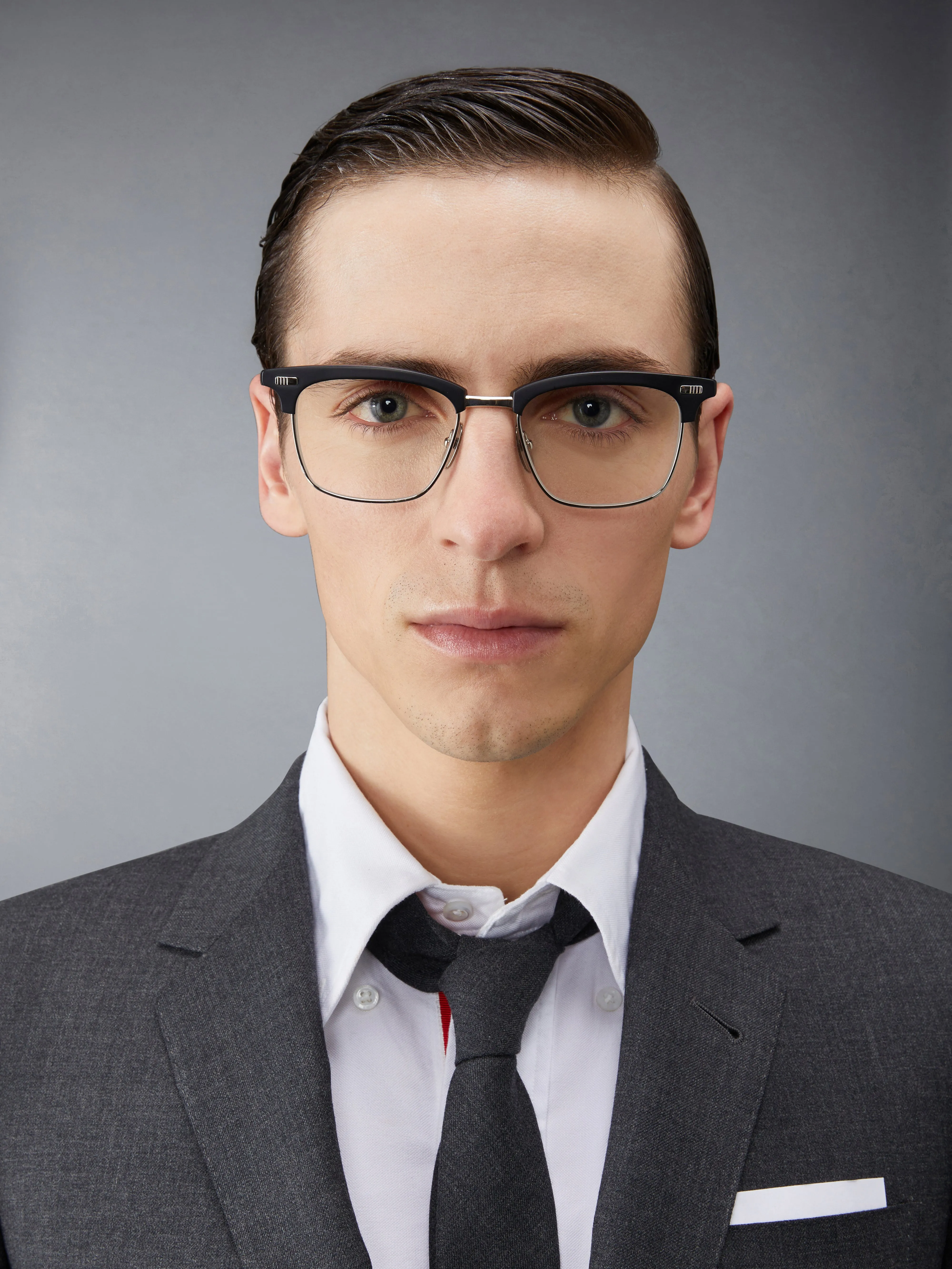 ACETATE AND TITANIUM RECTANGULAR EYEGLASSES sold by Thom Browne product image thumbnail 2