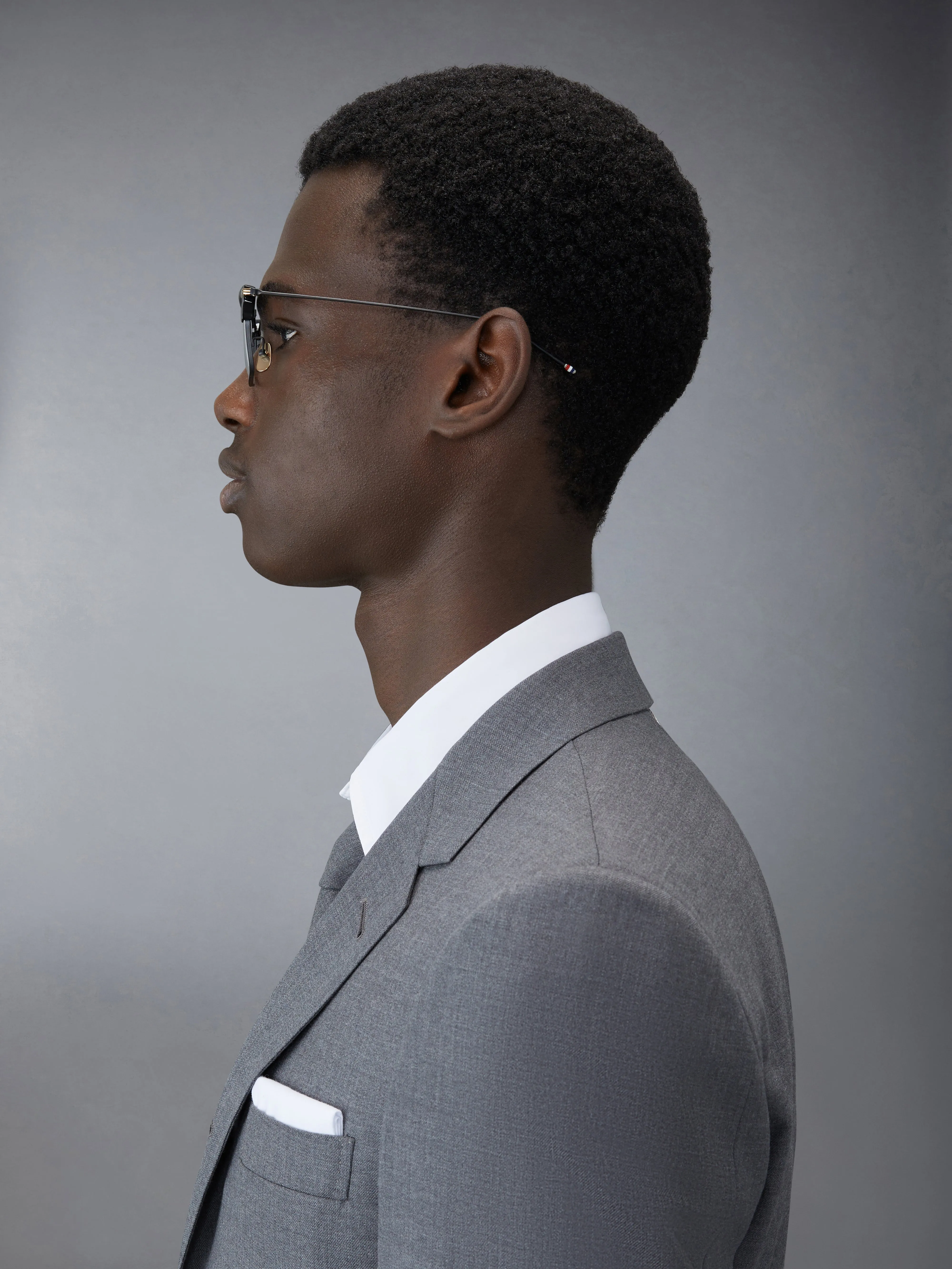 ACETATE AND TITANIUM RECTANGULAR EYEGLASSES sold by Thom Browne product image thumbnail 3