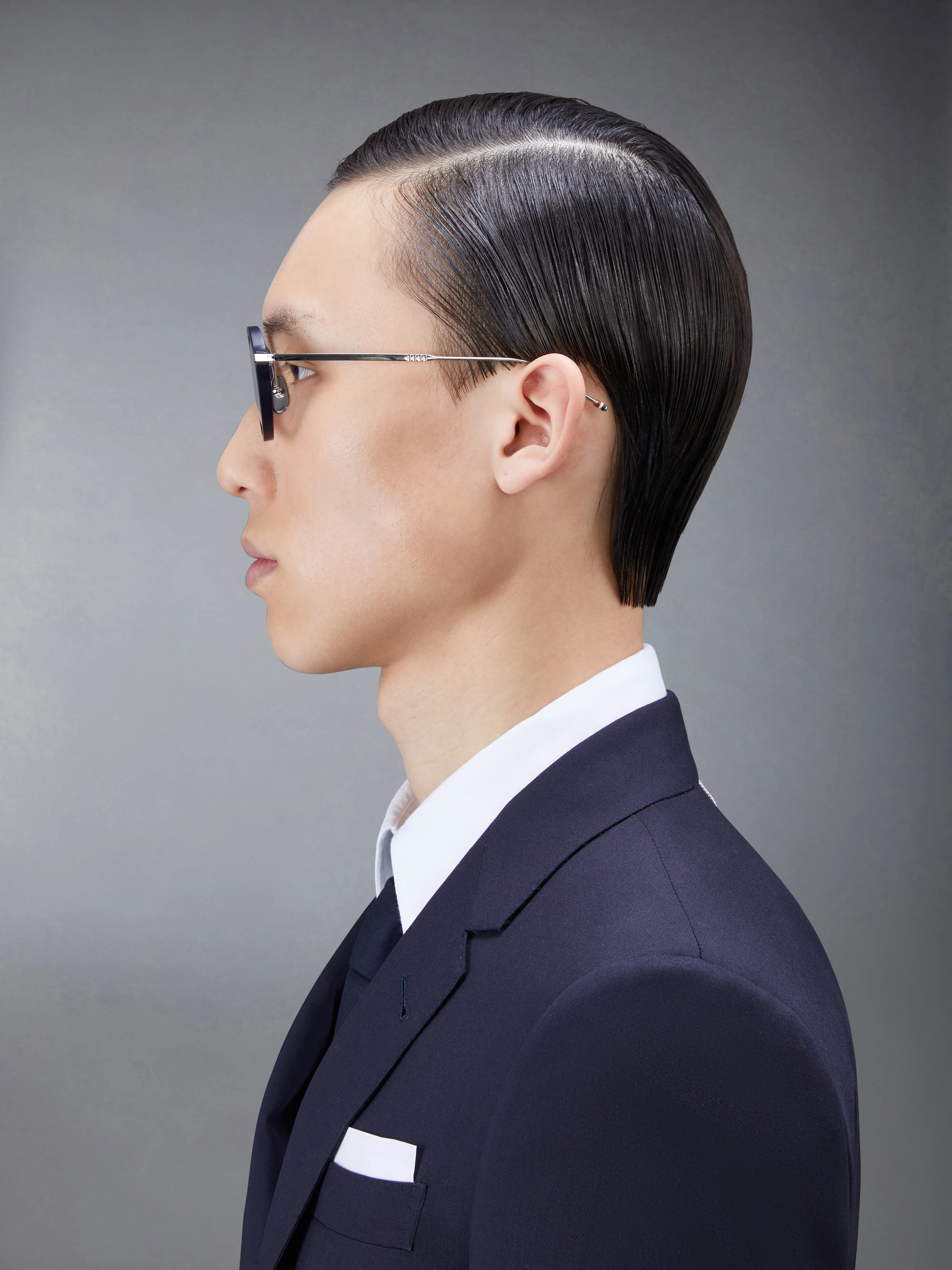 ACETATE AND TITANIUM ROUND EYEGLASSES sold by Thom Browne product image thumbnail 3