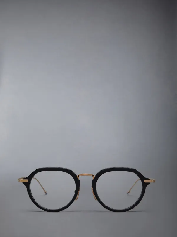 ACETATE AND TITANIUM ROUND EYEGLASSES sold by Thom Browne