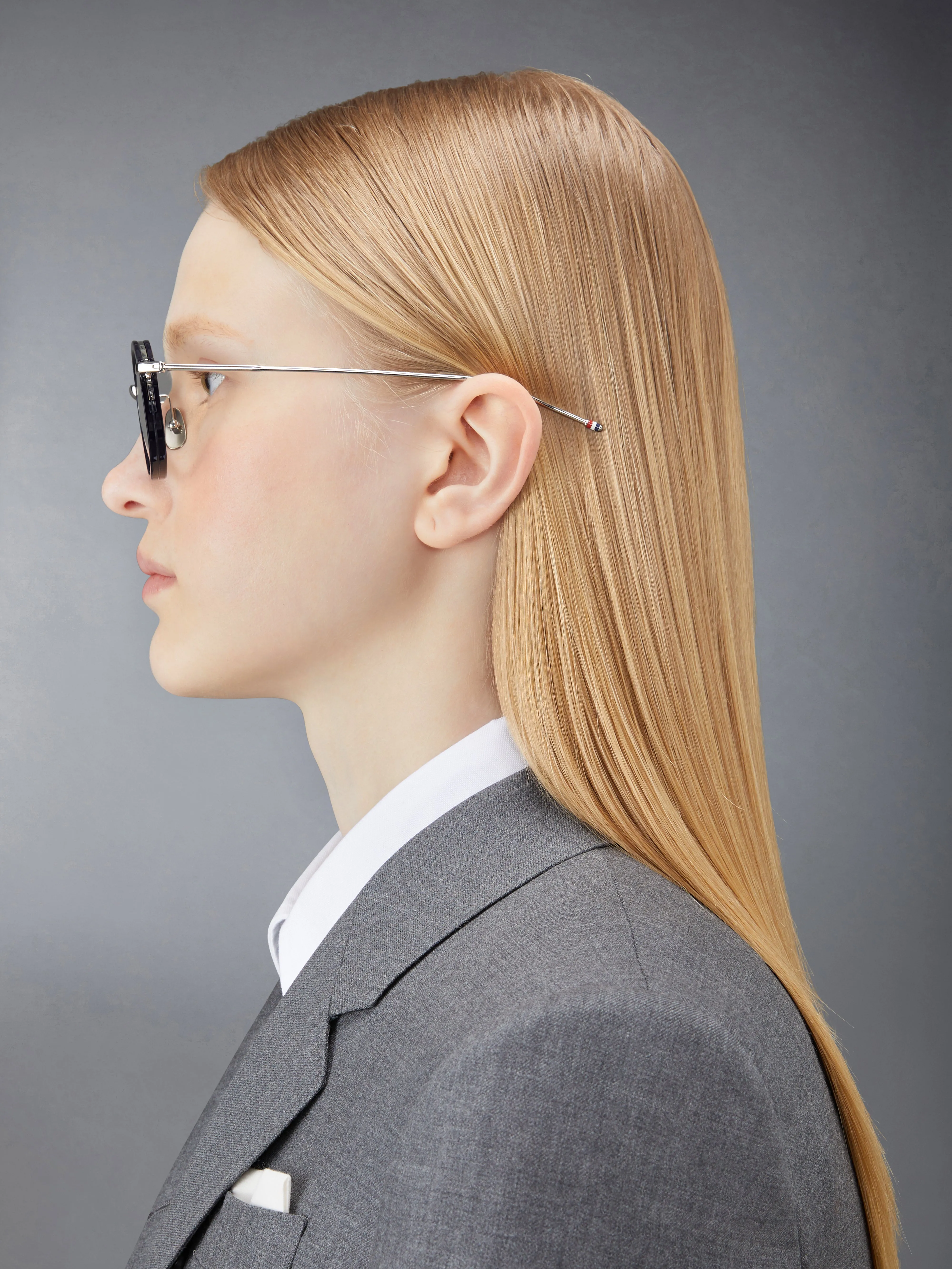 ACETATE AND TITANIUM ROUND EYEGLASSES sold by Thom Browne product image thumbnail 3