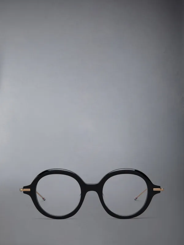 ACETATE AND TITANIUM ROUND EYEGLASSES sold by Thom Browne