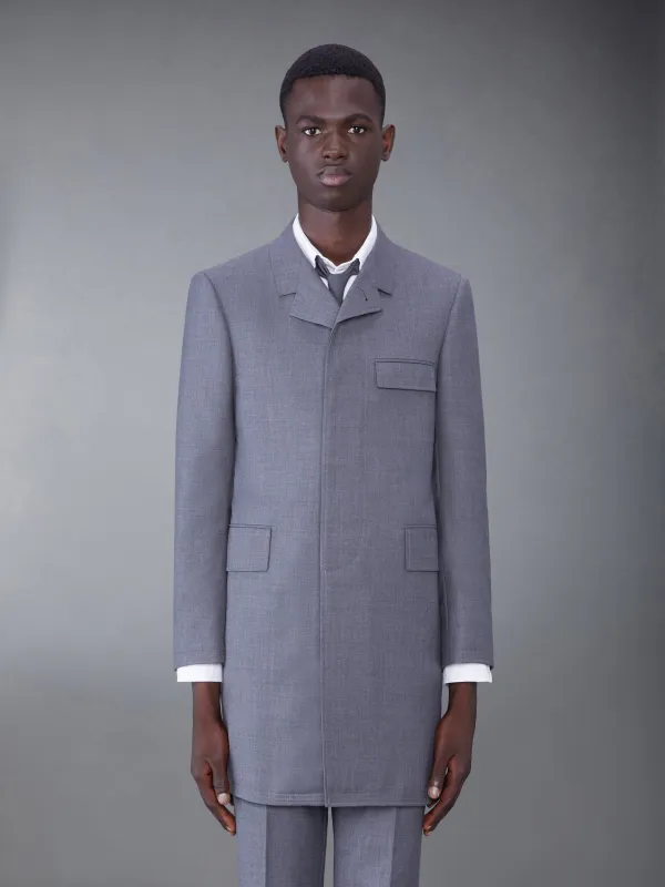 TWILL WOOL CLASSIC CHESTERFIELD OVERCOAT sold by Thom Browne