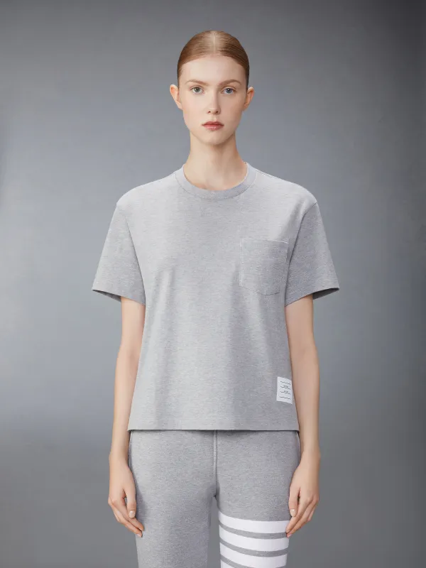 MEDIUM WEIGHT JERSEY BOXY FIT POCKET TEE sold by Thom Browne