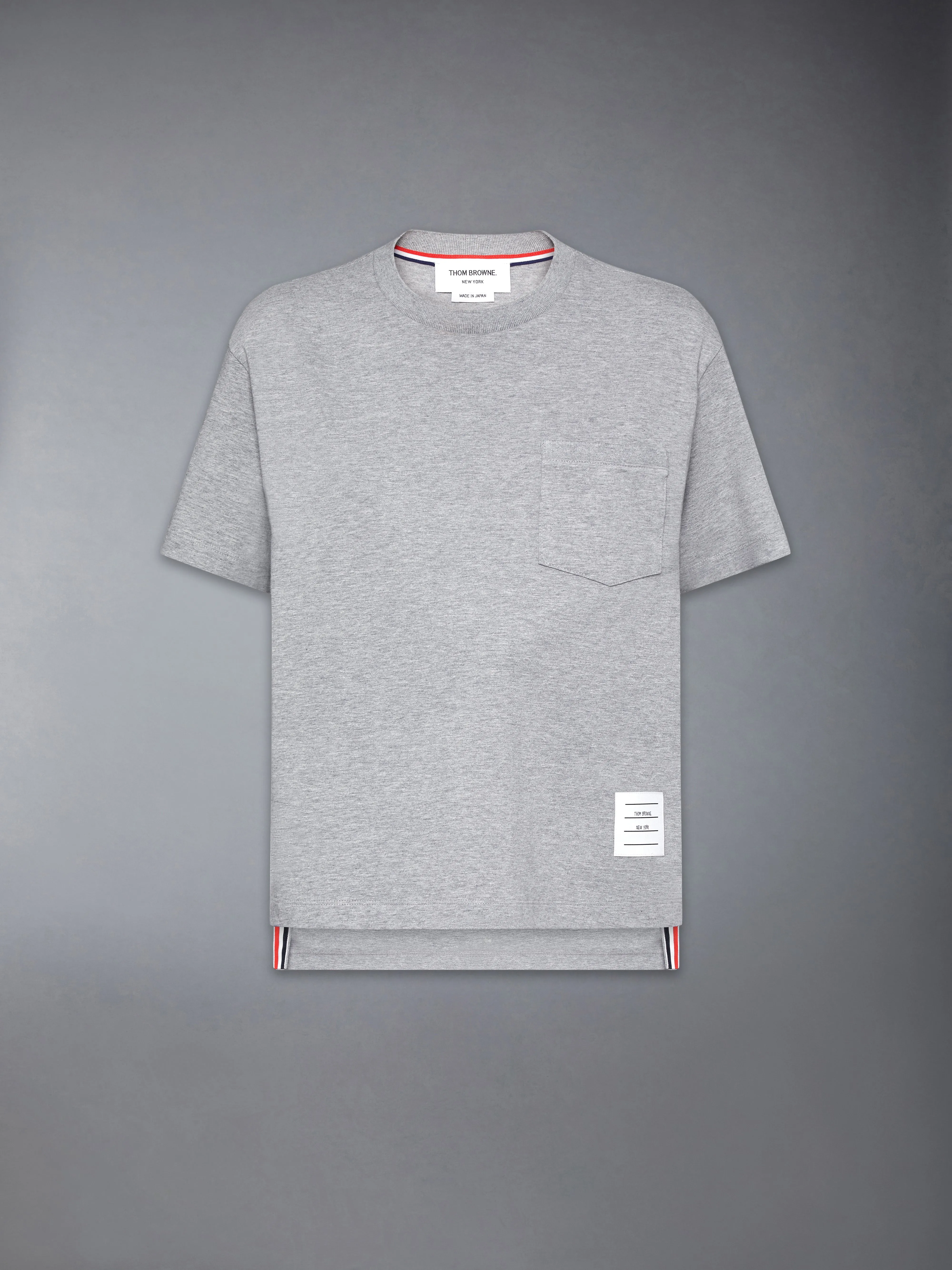 MEDIUM WEIGHT JERSEY BOXY FIT POCKET TEE sold by Thom Browne product image thumbnail 5