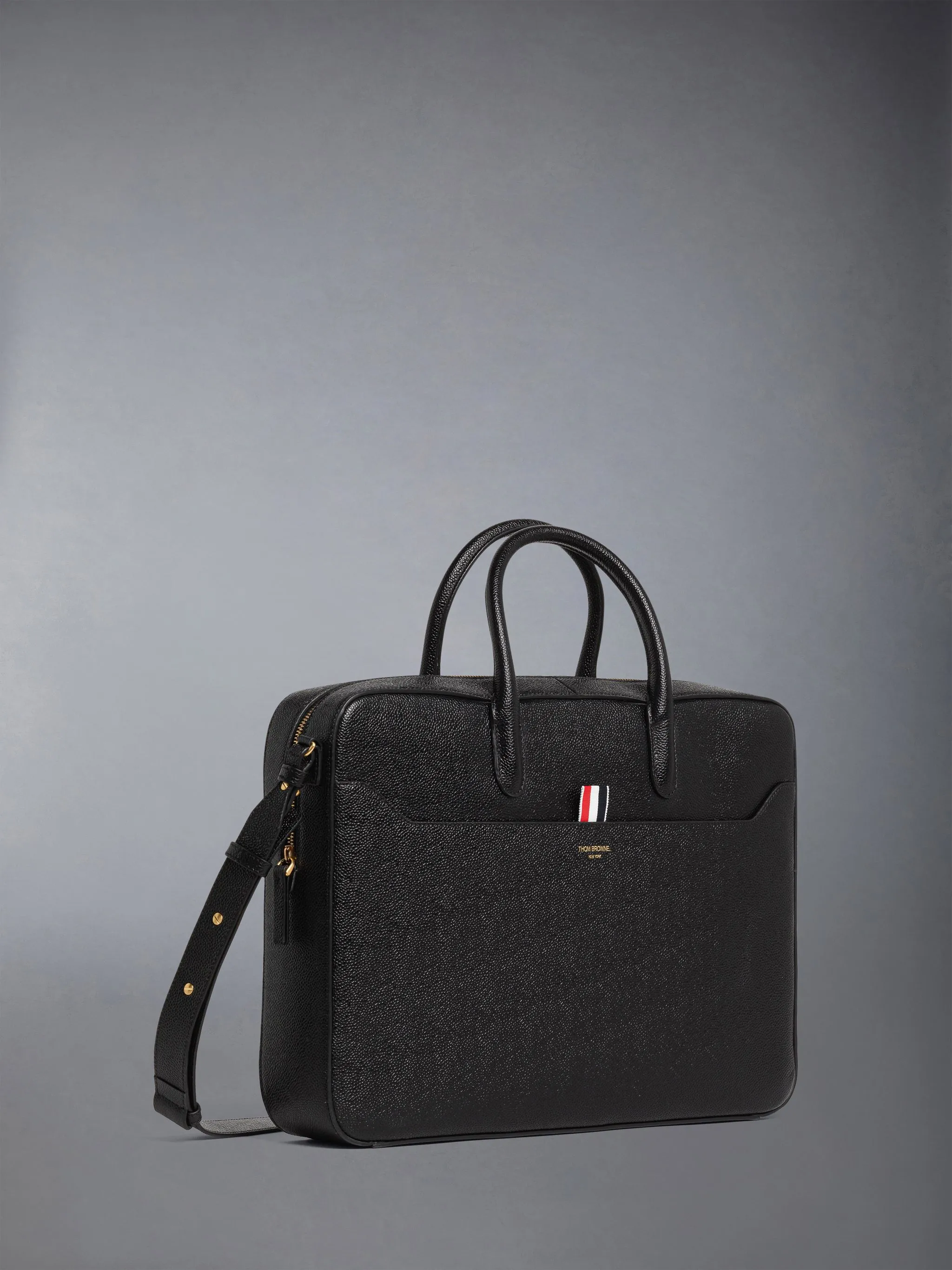 PEBBLE GRAIN SHOULDER STRAP BUSINESS BAG sold by Thom Browne product image thumbnail 3