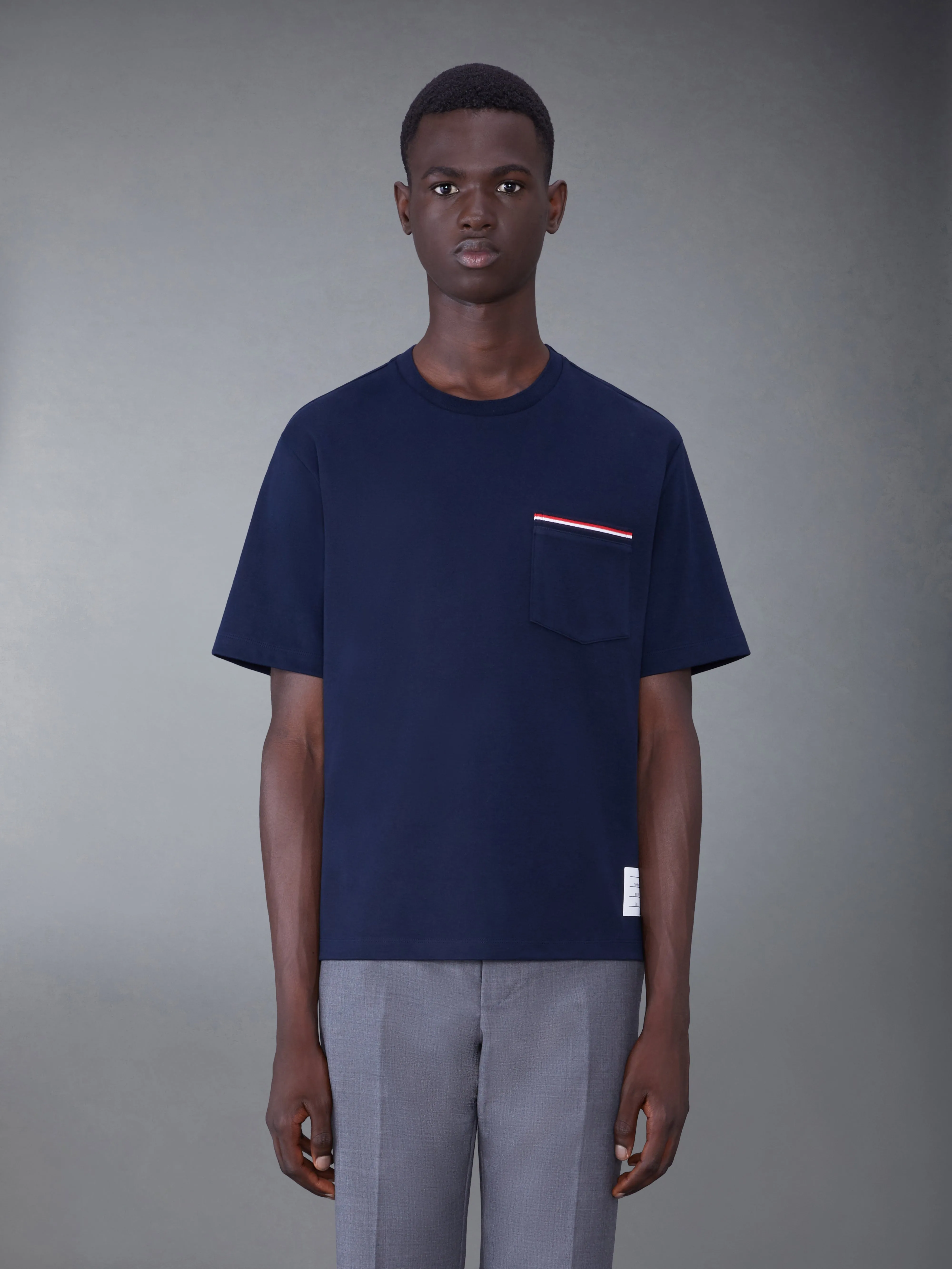 MILANO COTTON OVERSIZED POCKET TEE sold by Thom Browne