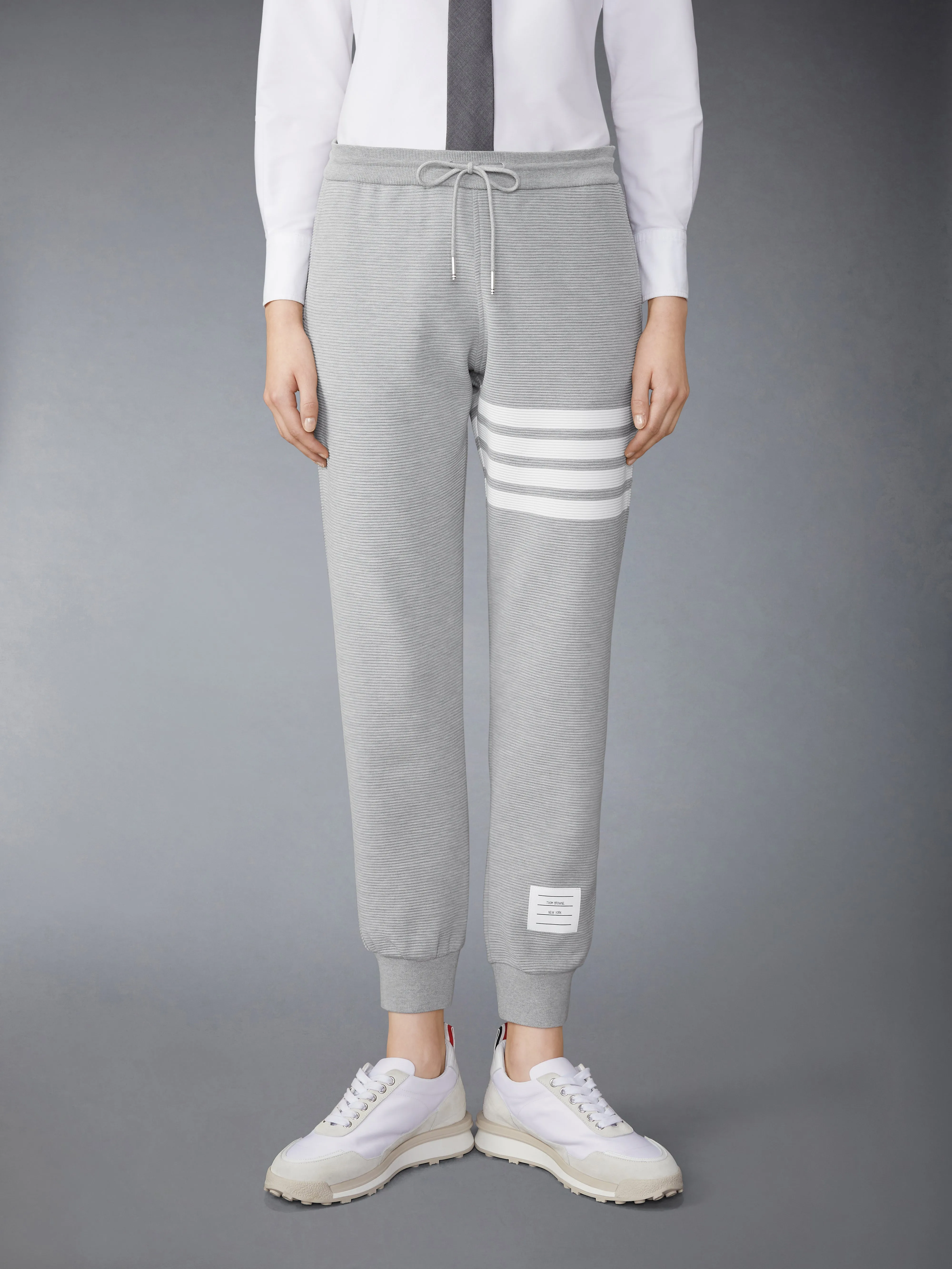 COTTON OTTOMAN RIB 4-BAR SWEATPANTS sold by Thom Browne